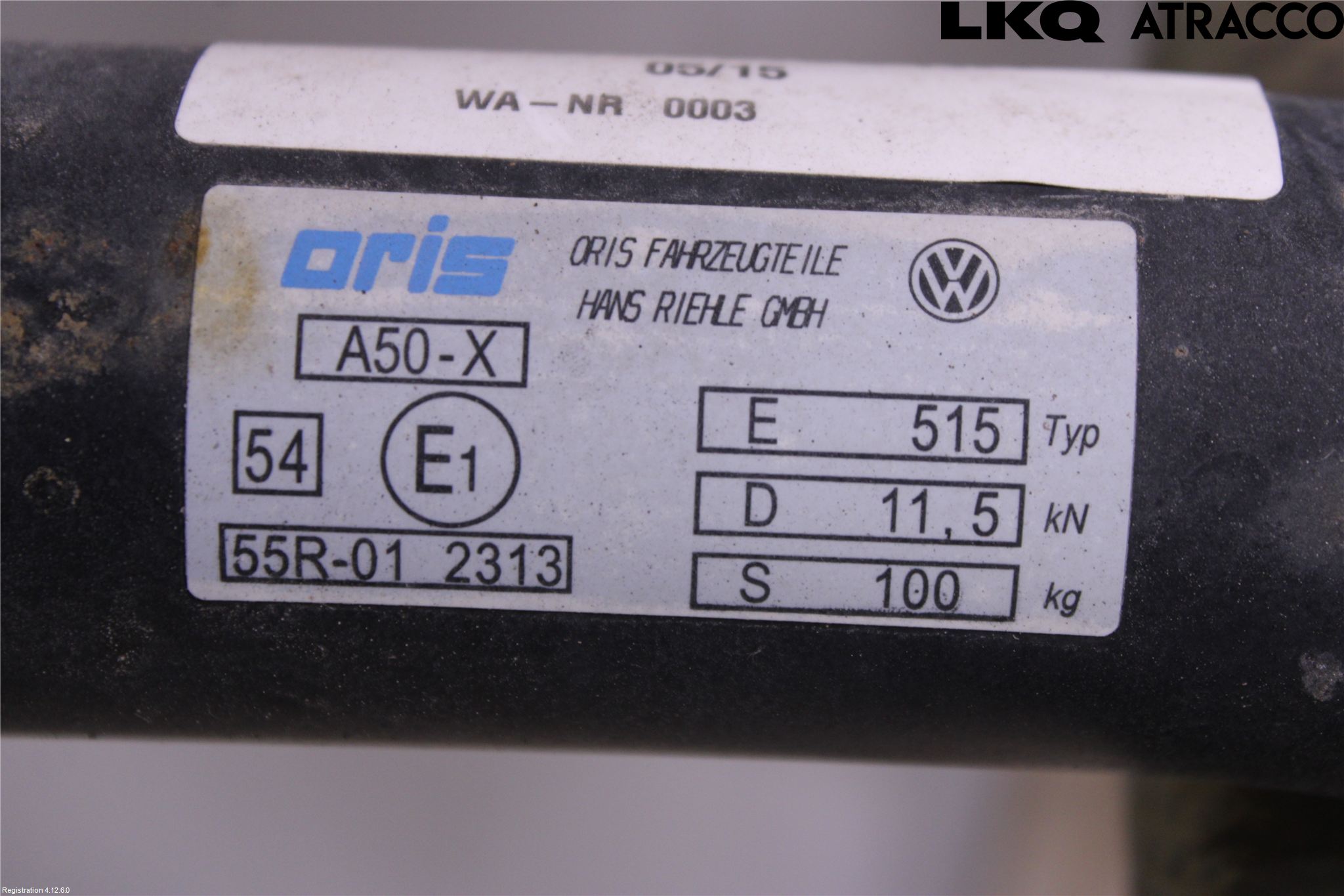 Volkswagen VW PASSAT 15-19 Dragkrok