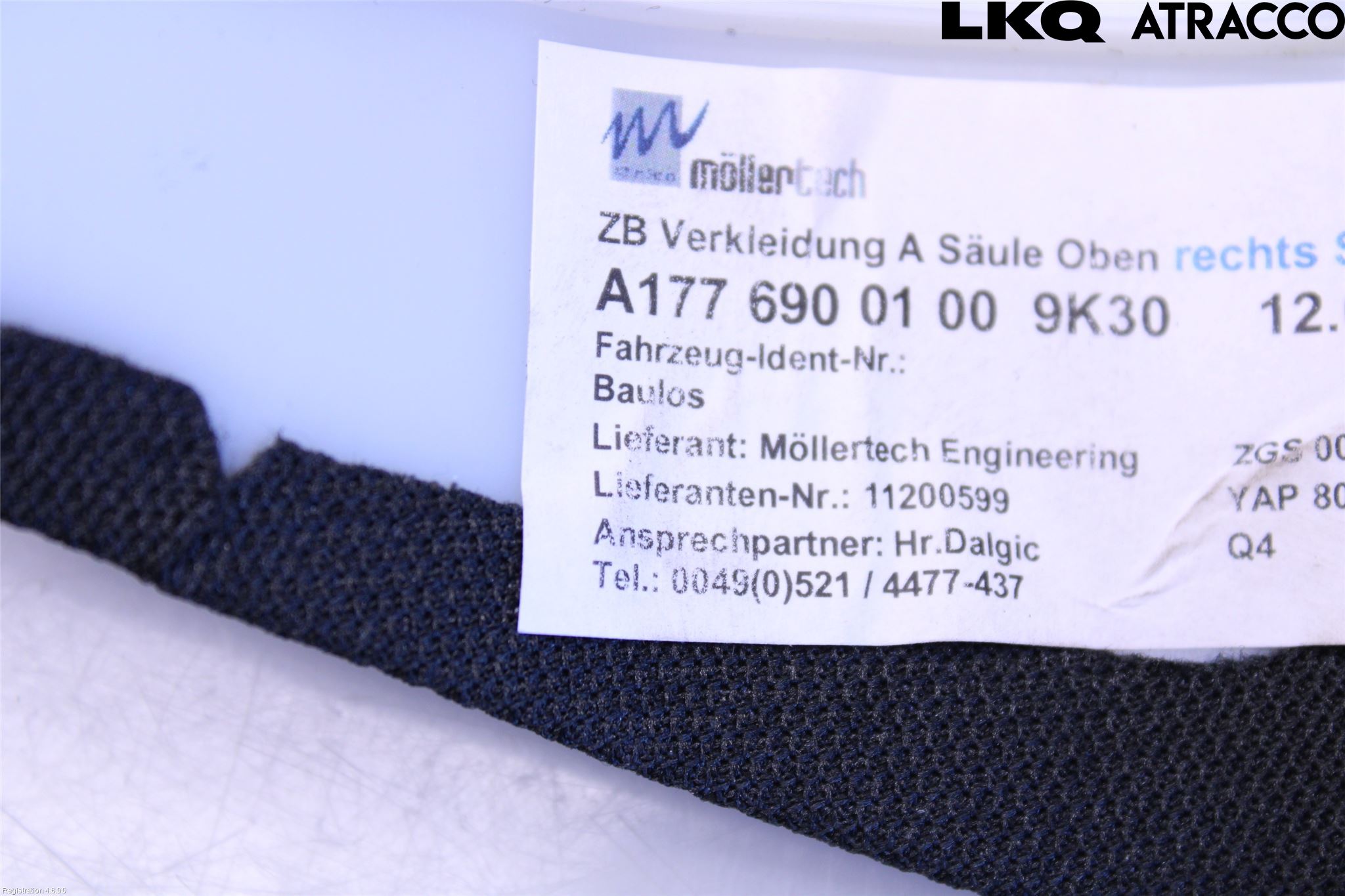 Mercedes-Benz MB A-KLASS (W177) 18- Inr Plastd A-B-C Stolpe