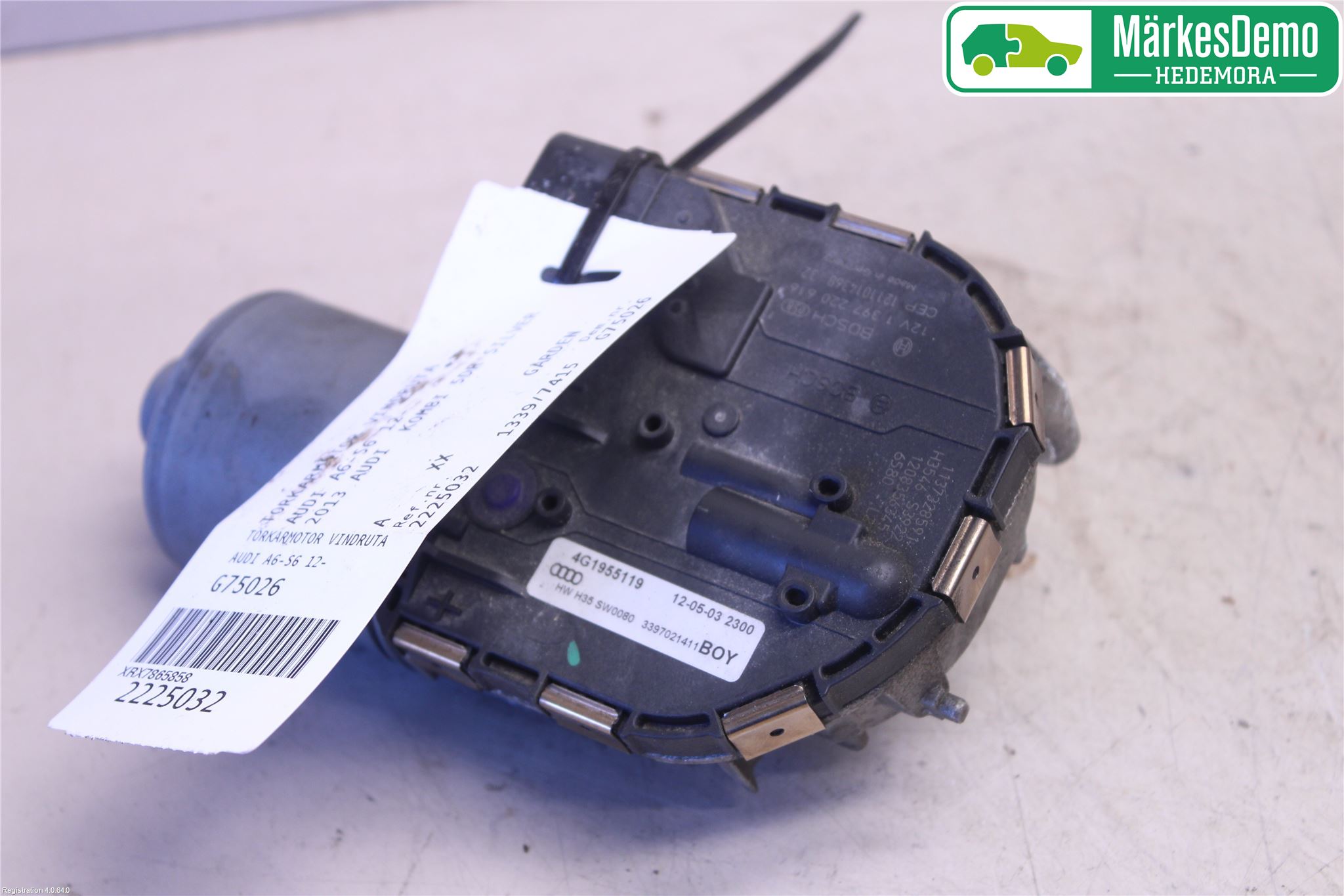 Audi A6/S6 4G 11-18 Torkarmotor Vindruta