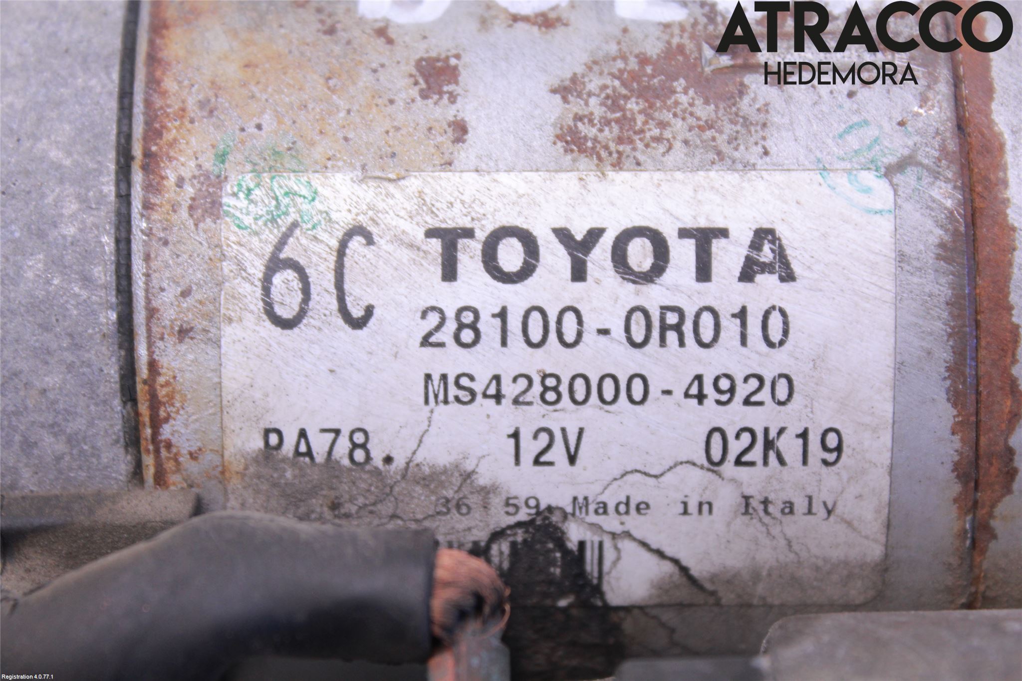 Toyota COROLLA VERSO 08-09 Startmotor Diesel