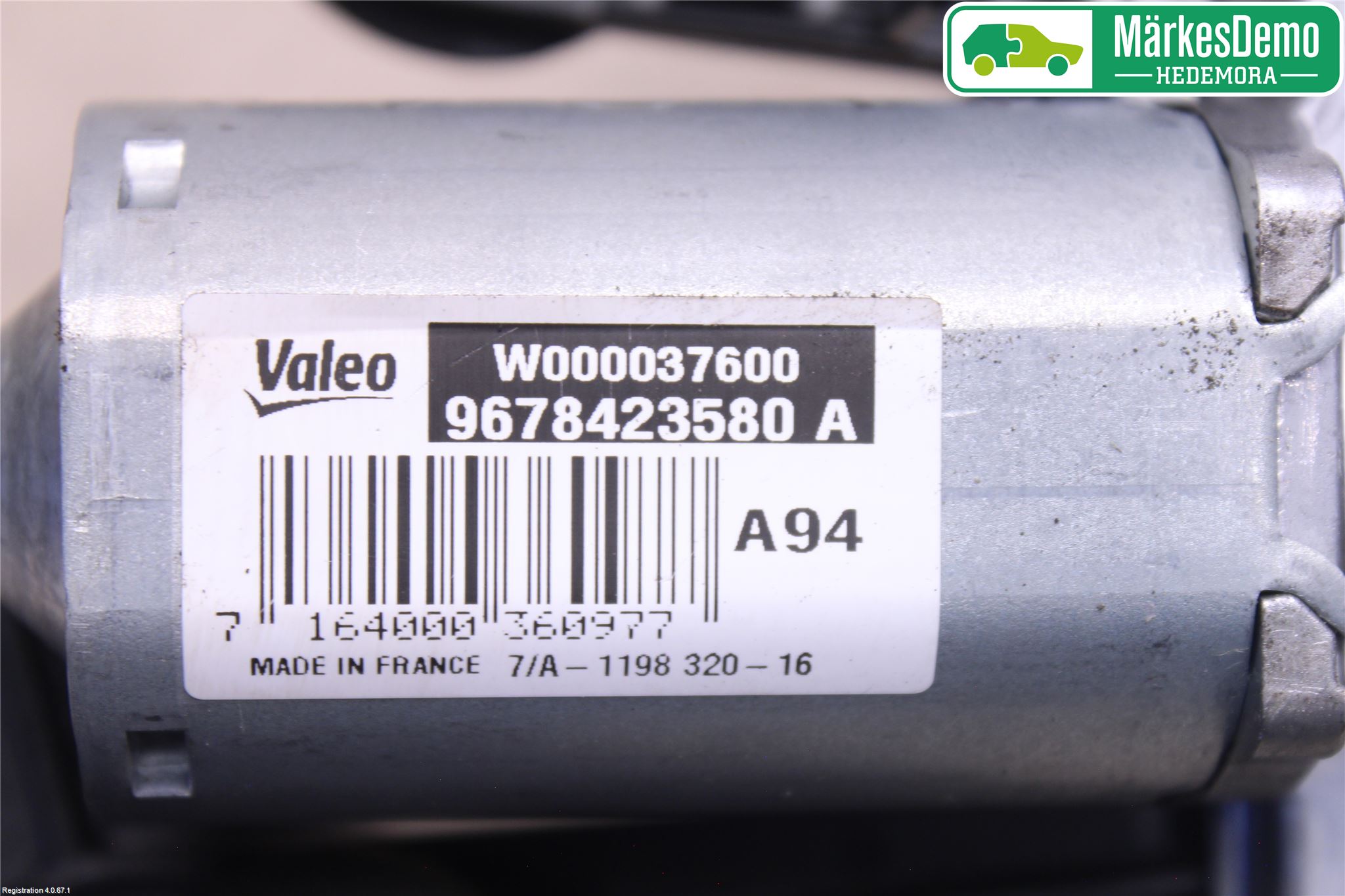 Peugeot 2008 13-20 Torkarmotor Baklucka