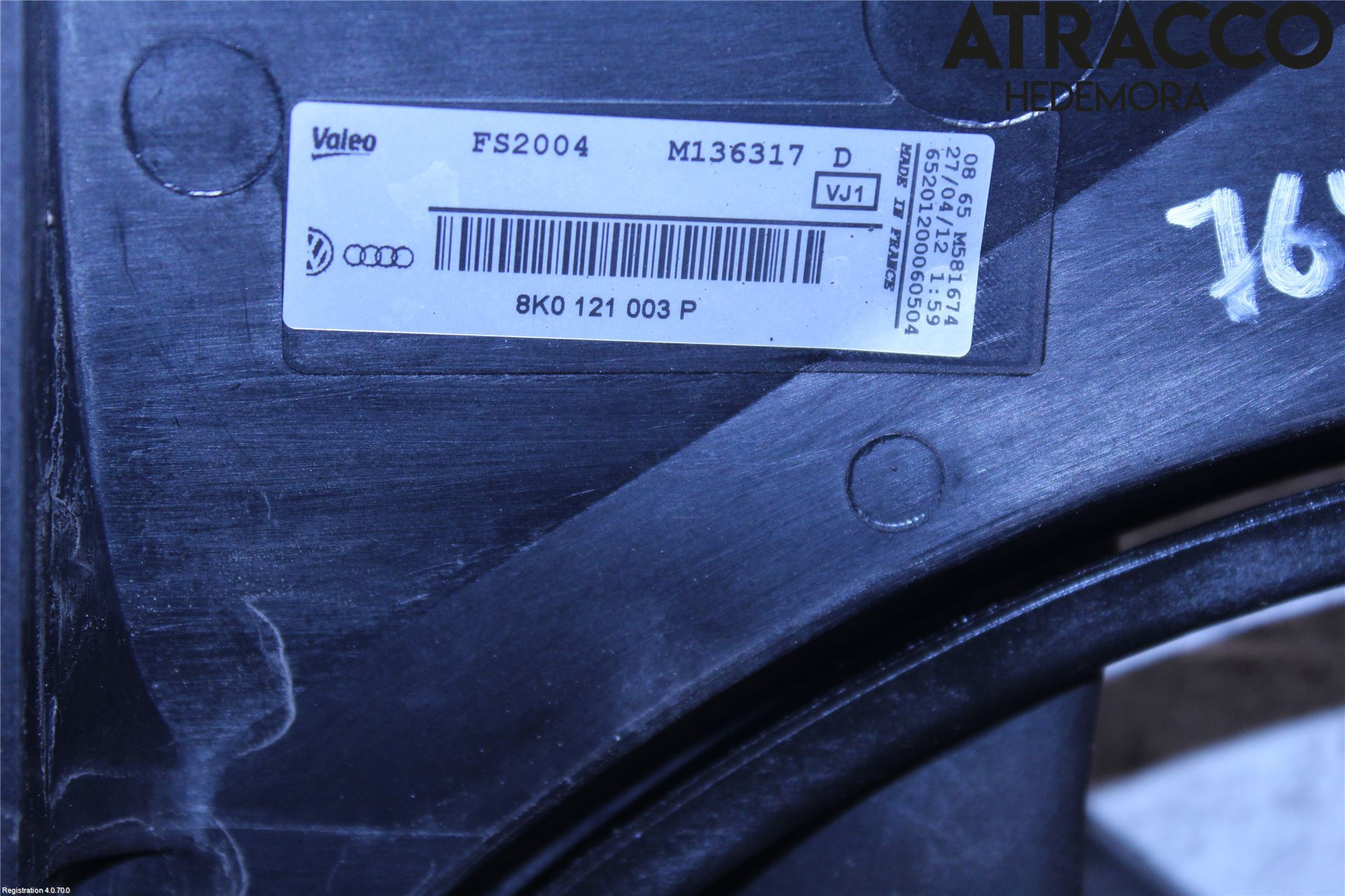 Audi A4/S4 08-11 Kylfläkt El