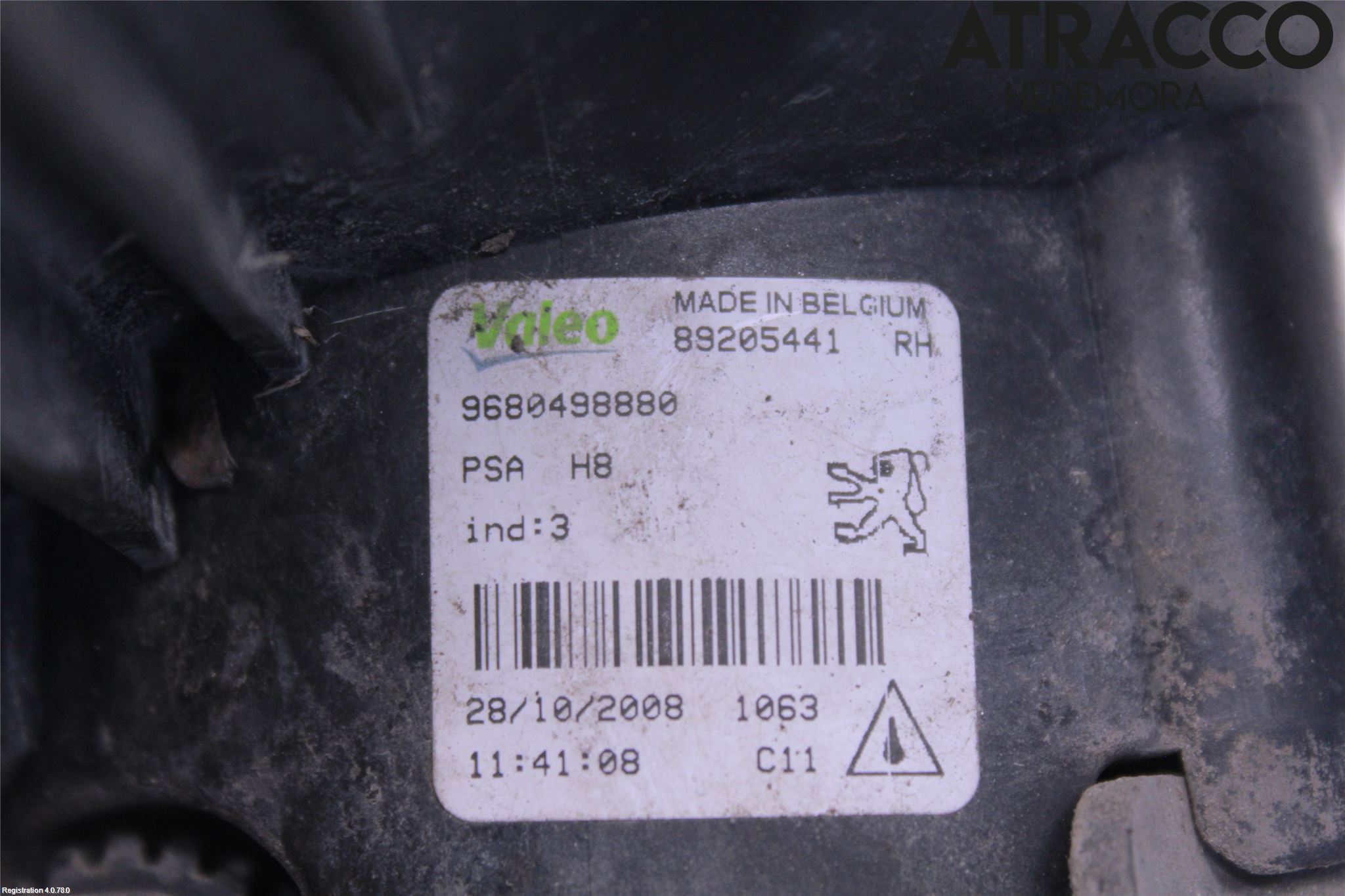 Peugeot 308 08-13 Dimljus-Varselljus Fram