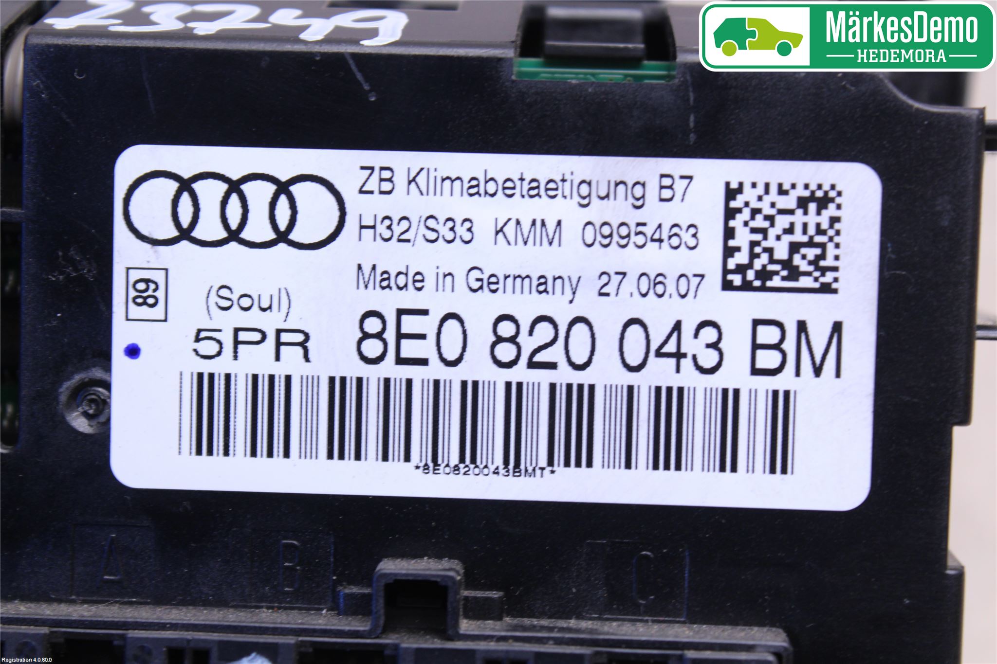 Audi A4/S4 05-07 Ac Styrenhet Ac Manöveren