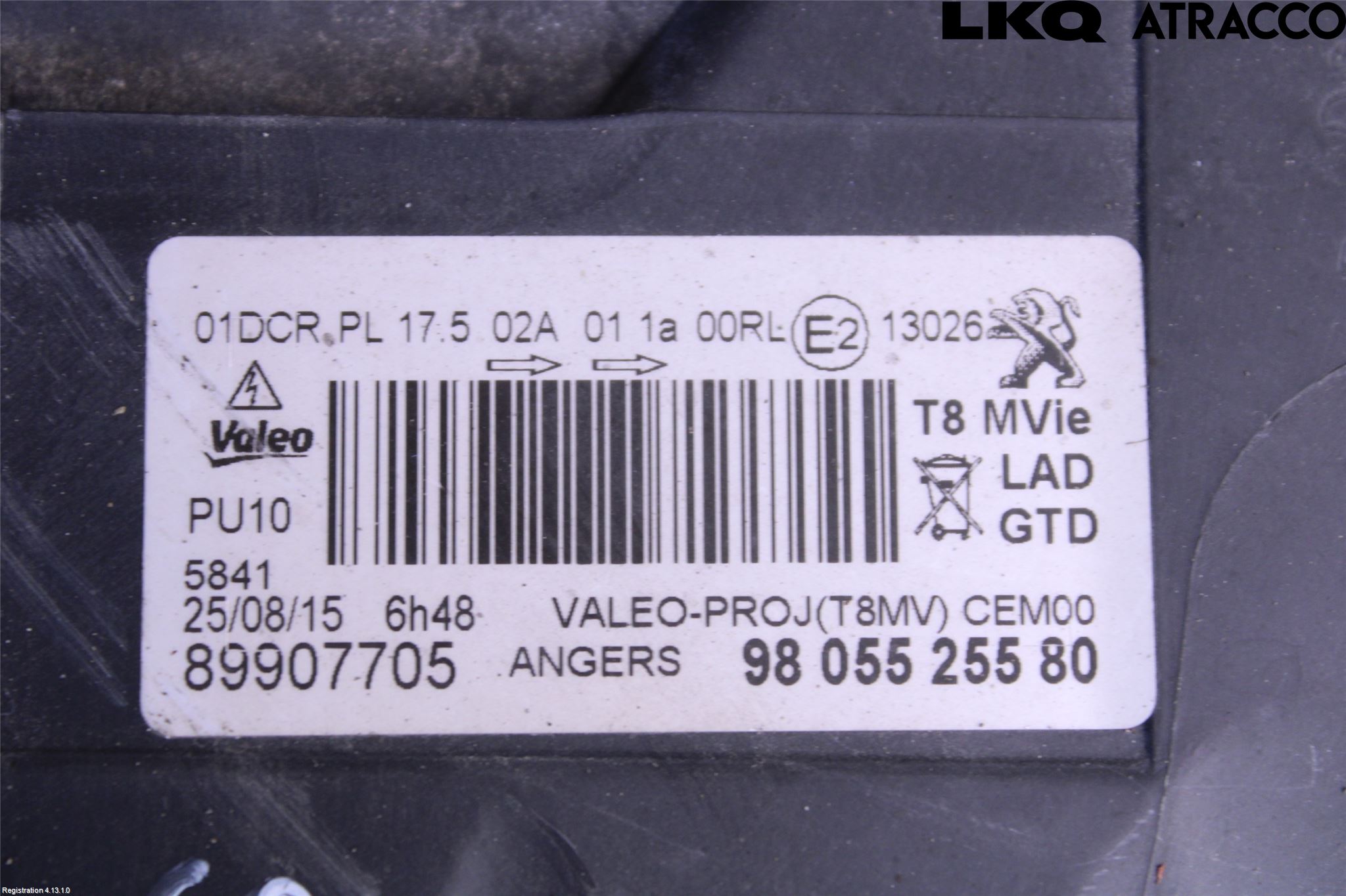 Peugeot 3008 09-16 Strålkastare Vänster