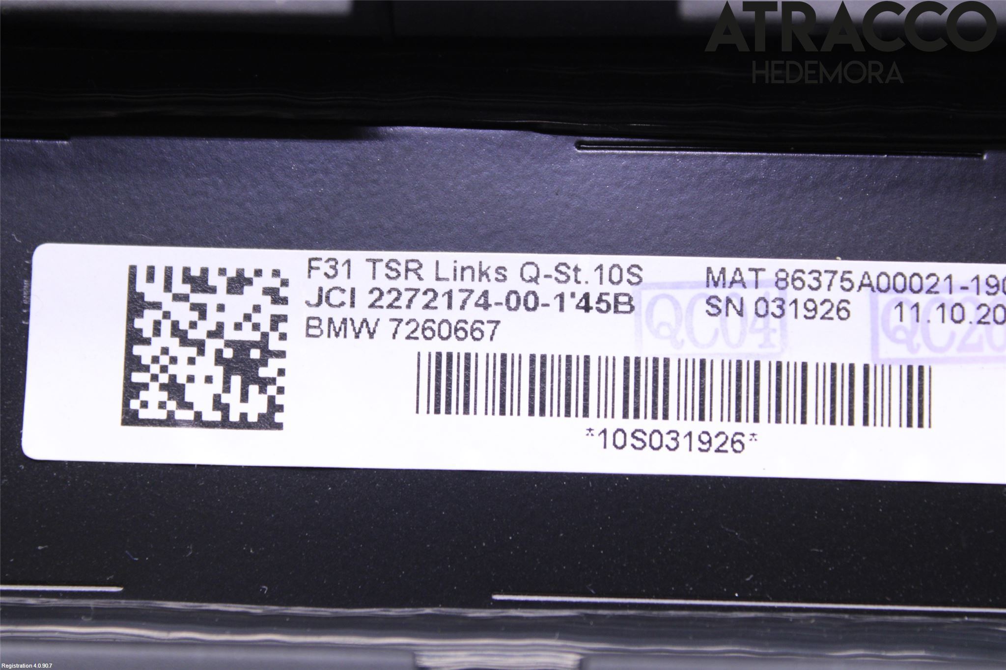 BMW 3 F30/F31/F80 12-19 Insynskydd