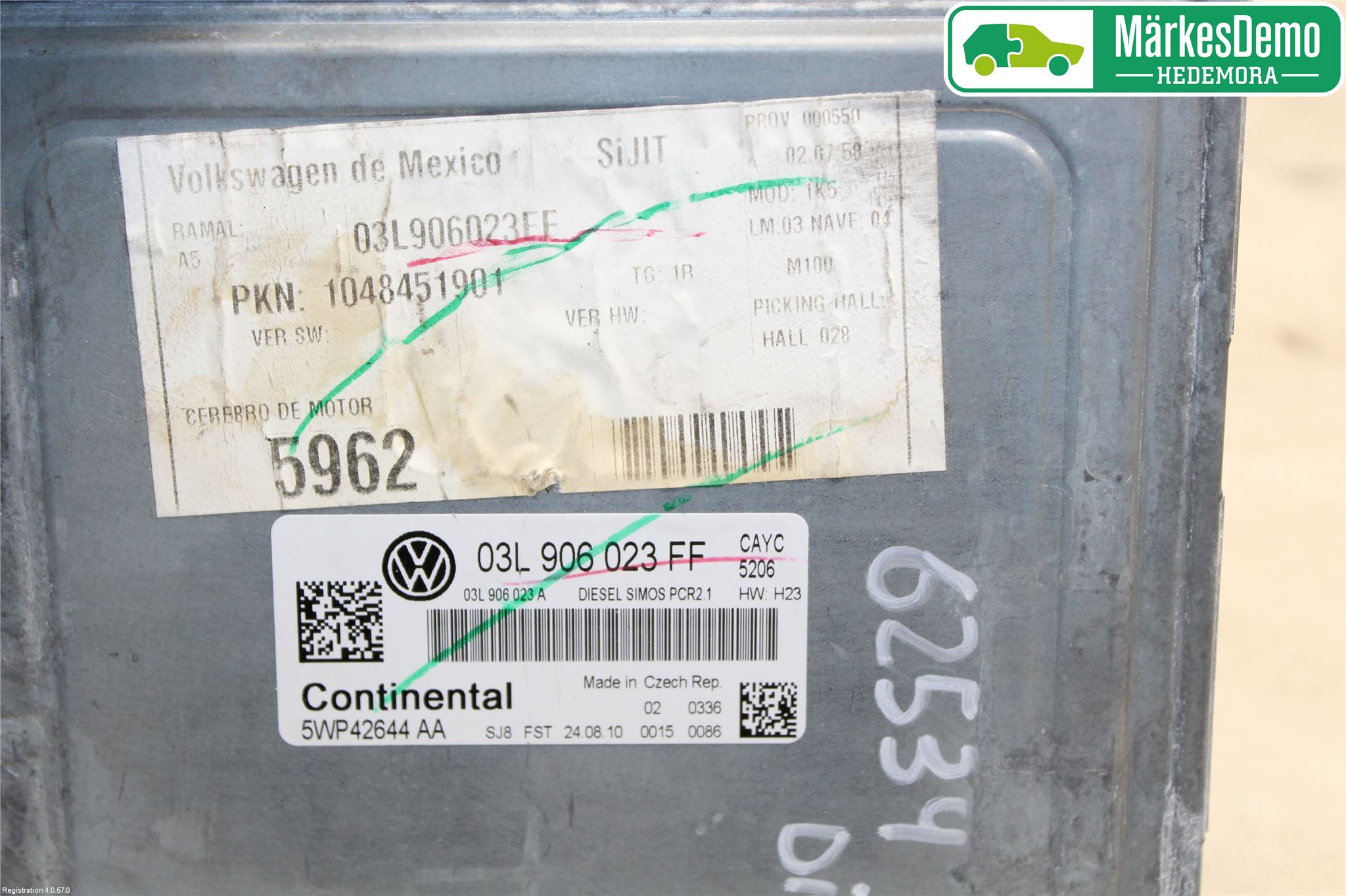 Volkswagen VW GOLF VI 09-13 Styrenhet Inspump Diesel
