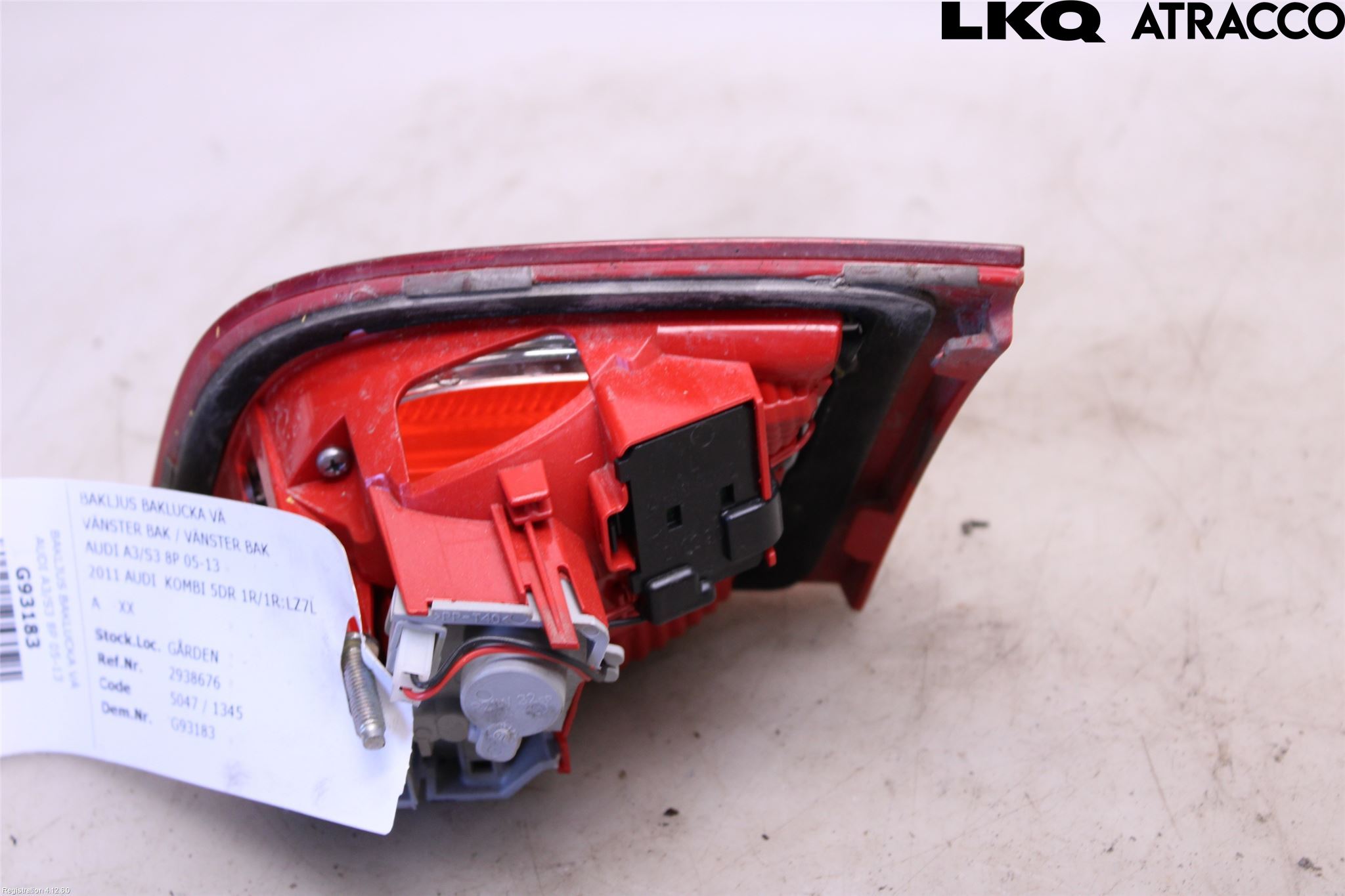 Audi A3/S3 05-13 Bakljus Lucka Vä