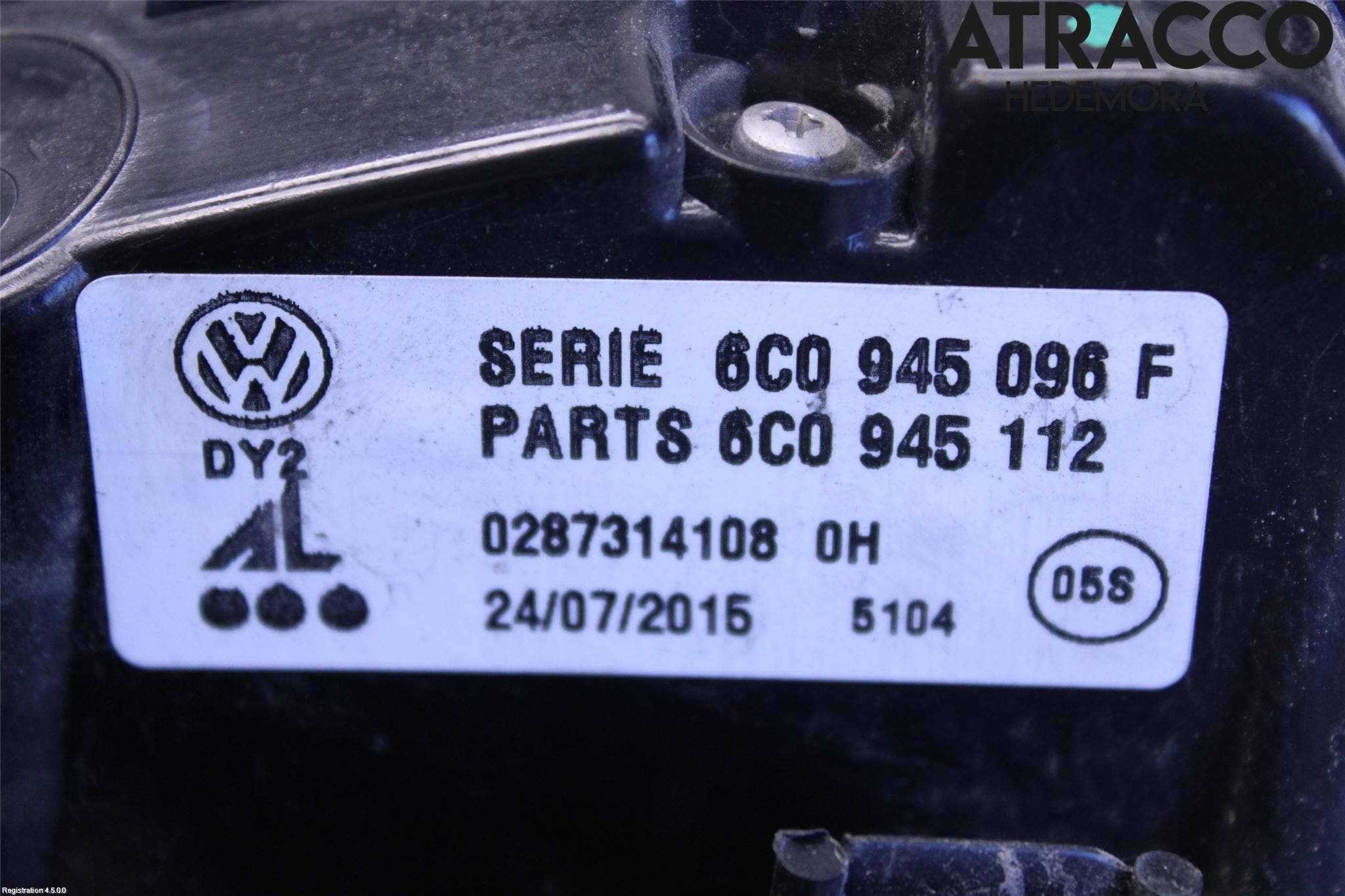 Volkswagen VW POLO 10-17 Bakljus Höger