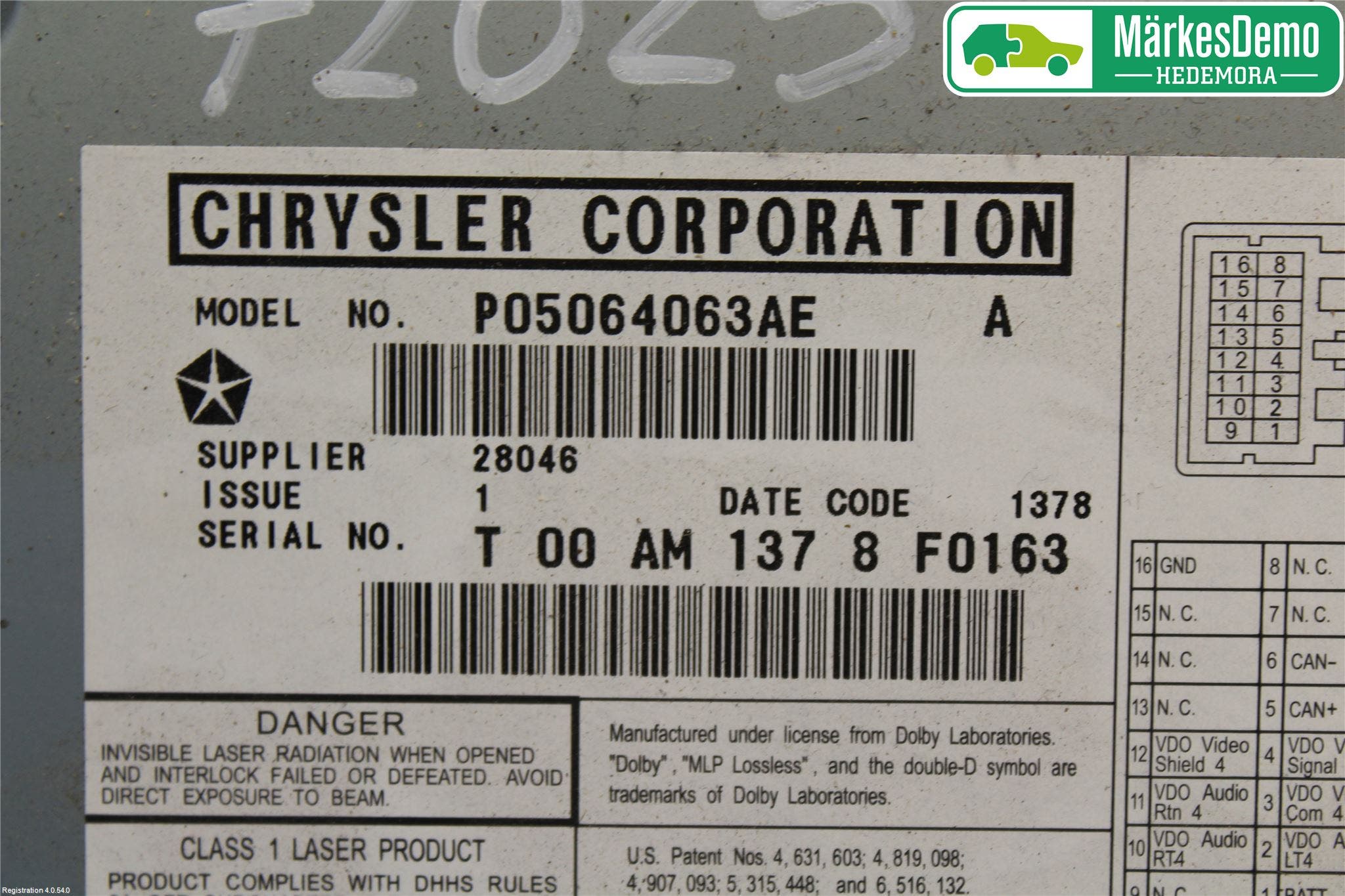 Chevrolet CHR VOYAGER 08-10 Dvd