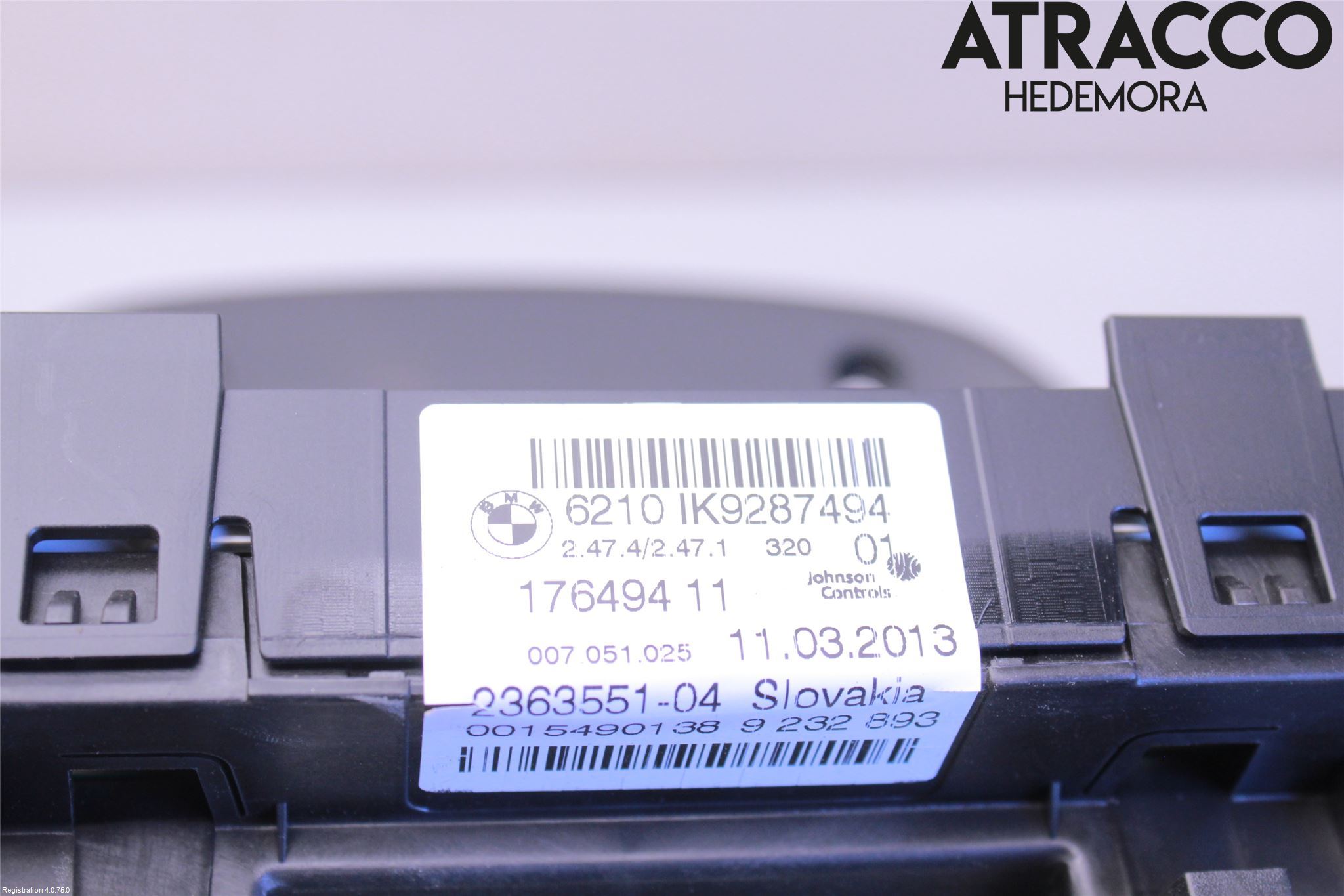 BMW 3 F30/F31/F80 12-19 Instrument Komb