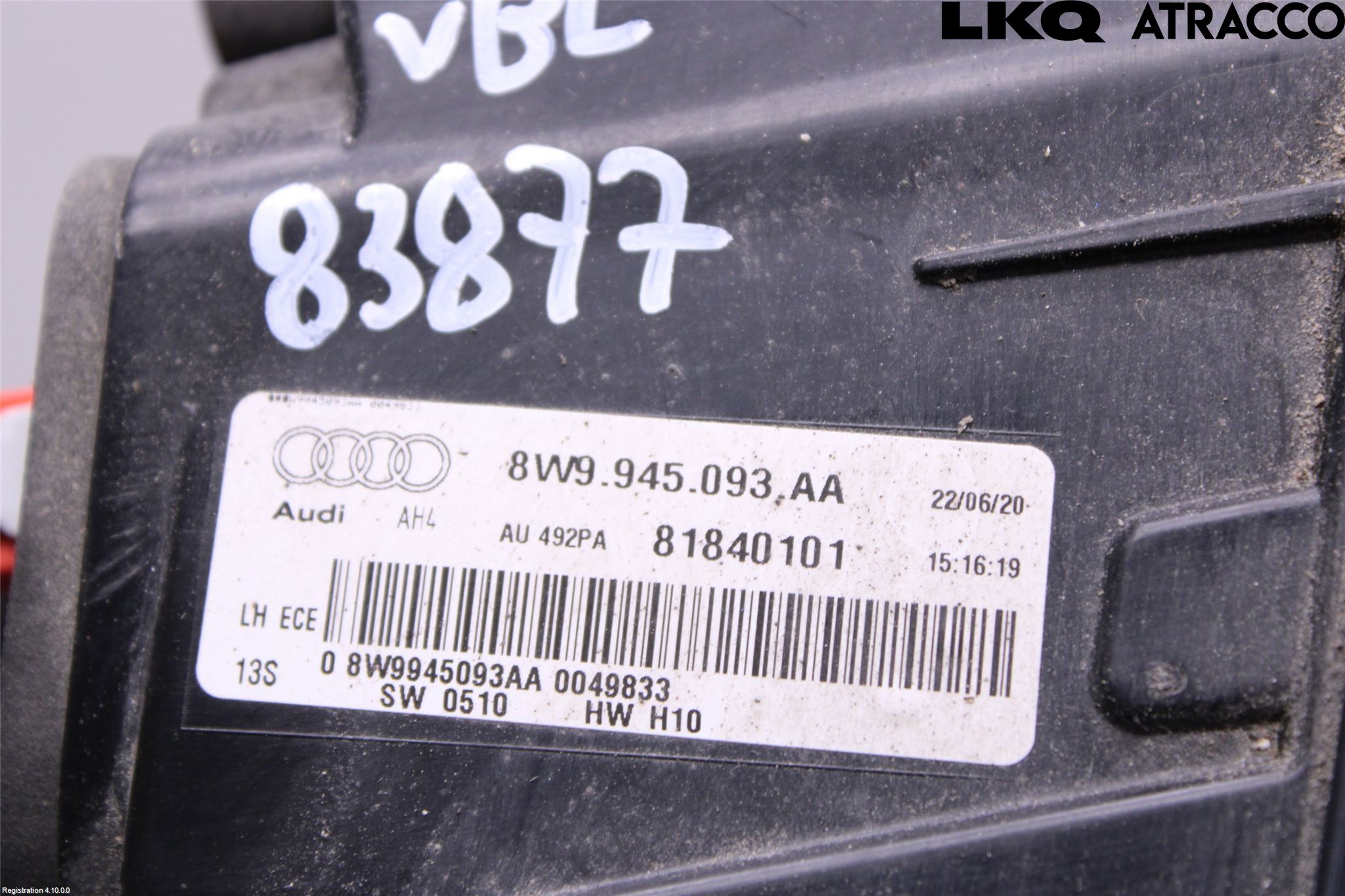 Audi A4/S4 B9 20- Bakljus Lucka Vä