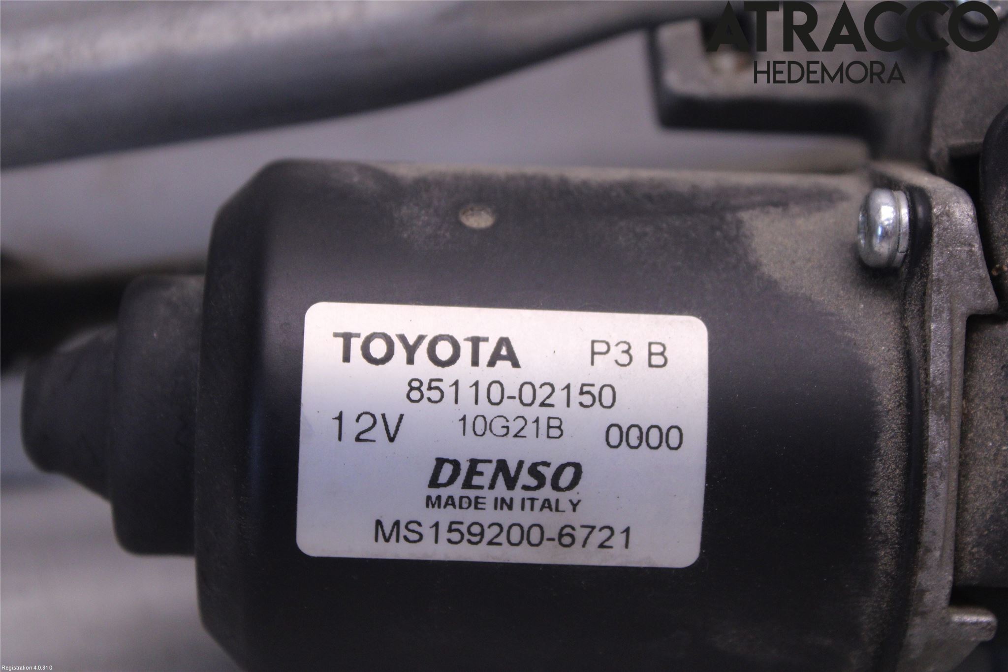 Toyota COROLLA 02-07 Torkarmotor Vindruta