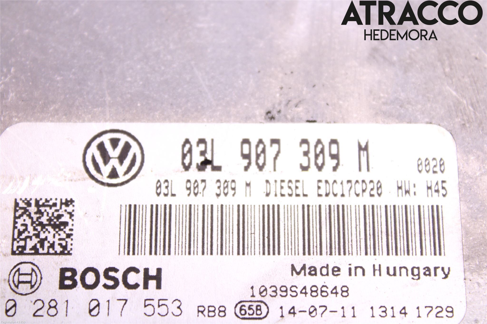 Volkswagen VW TRANSP/CARAVELLE (T5) 04-15 Styrenhet Inspump Diesel