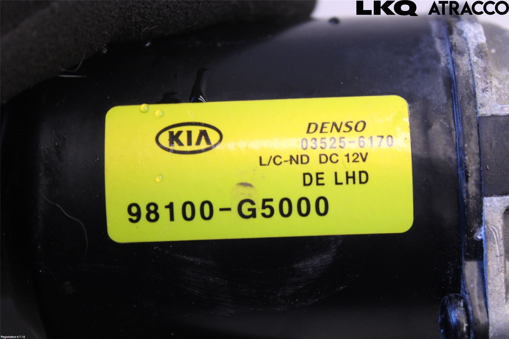 Kia NIRO (DE) 17-22 Torkarmotor Vindruta