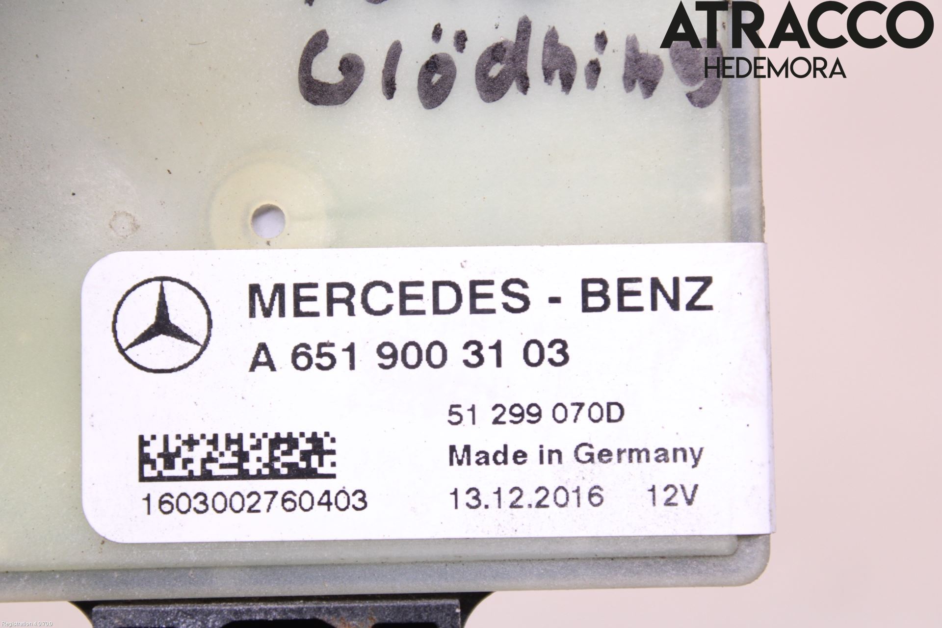 Mercedes-Benz MB CLA-KLASS (C117/X117) 13-19 Relä Glödning Diesel