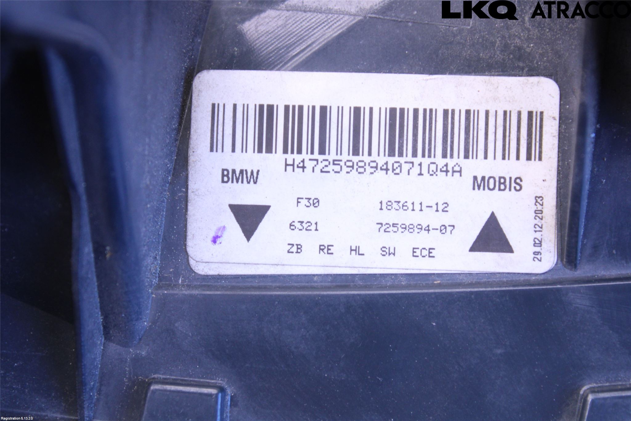 BMW 3 F30/F31/F80 12-19 Bakljus Höger