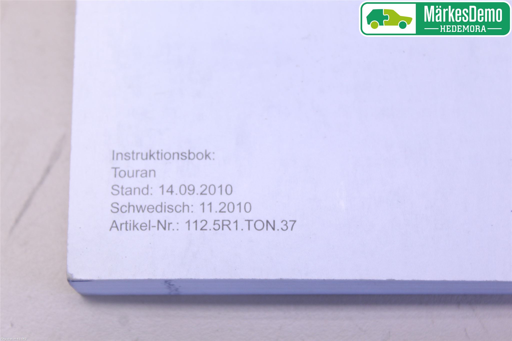 Volkswagen VW TOURAN 10-15 Instruktionsbok