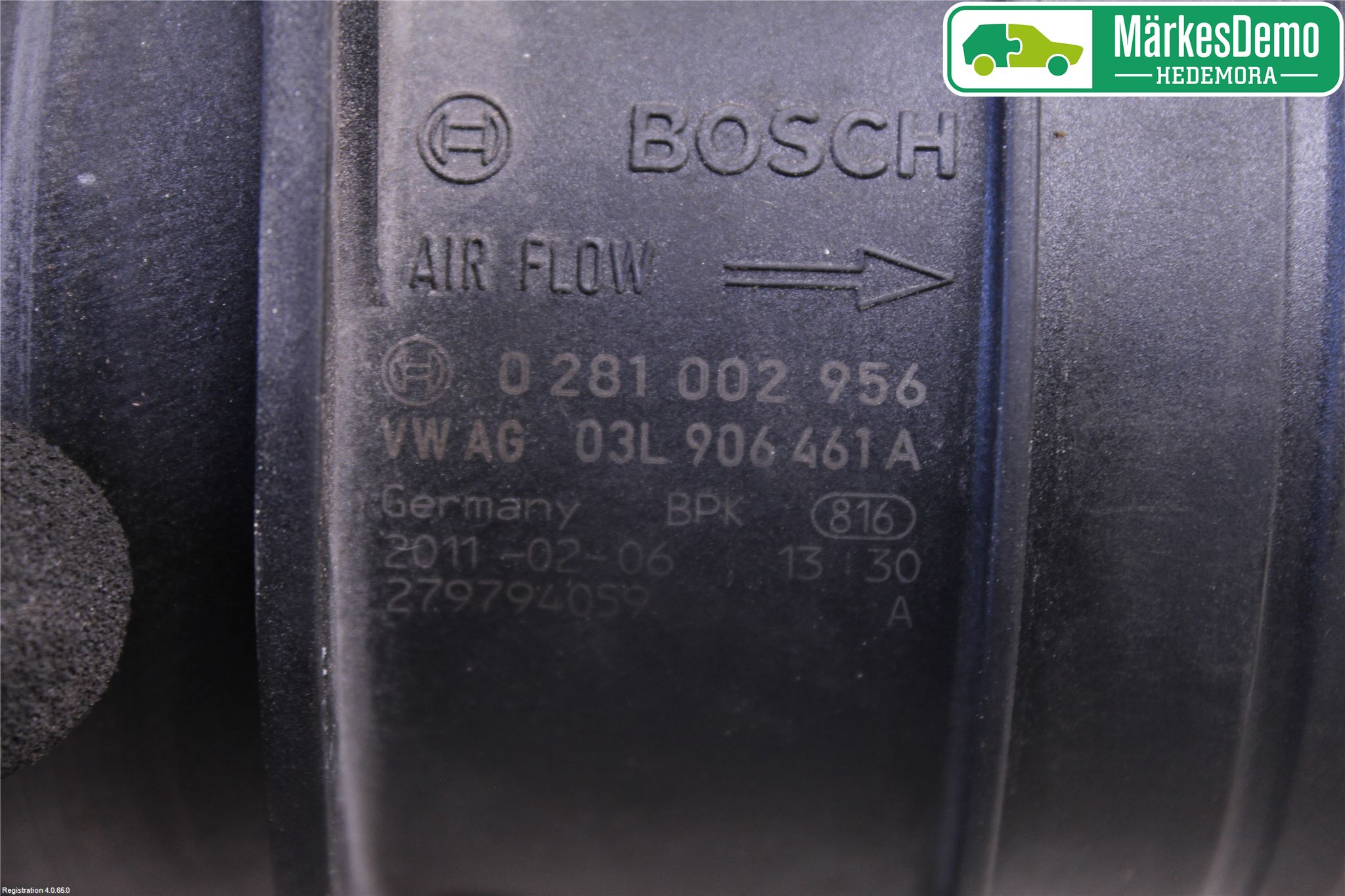 Volkswagen VW GOLF VI 09-13 Injluftmassamätare