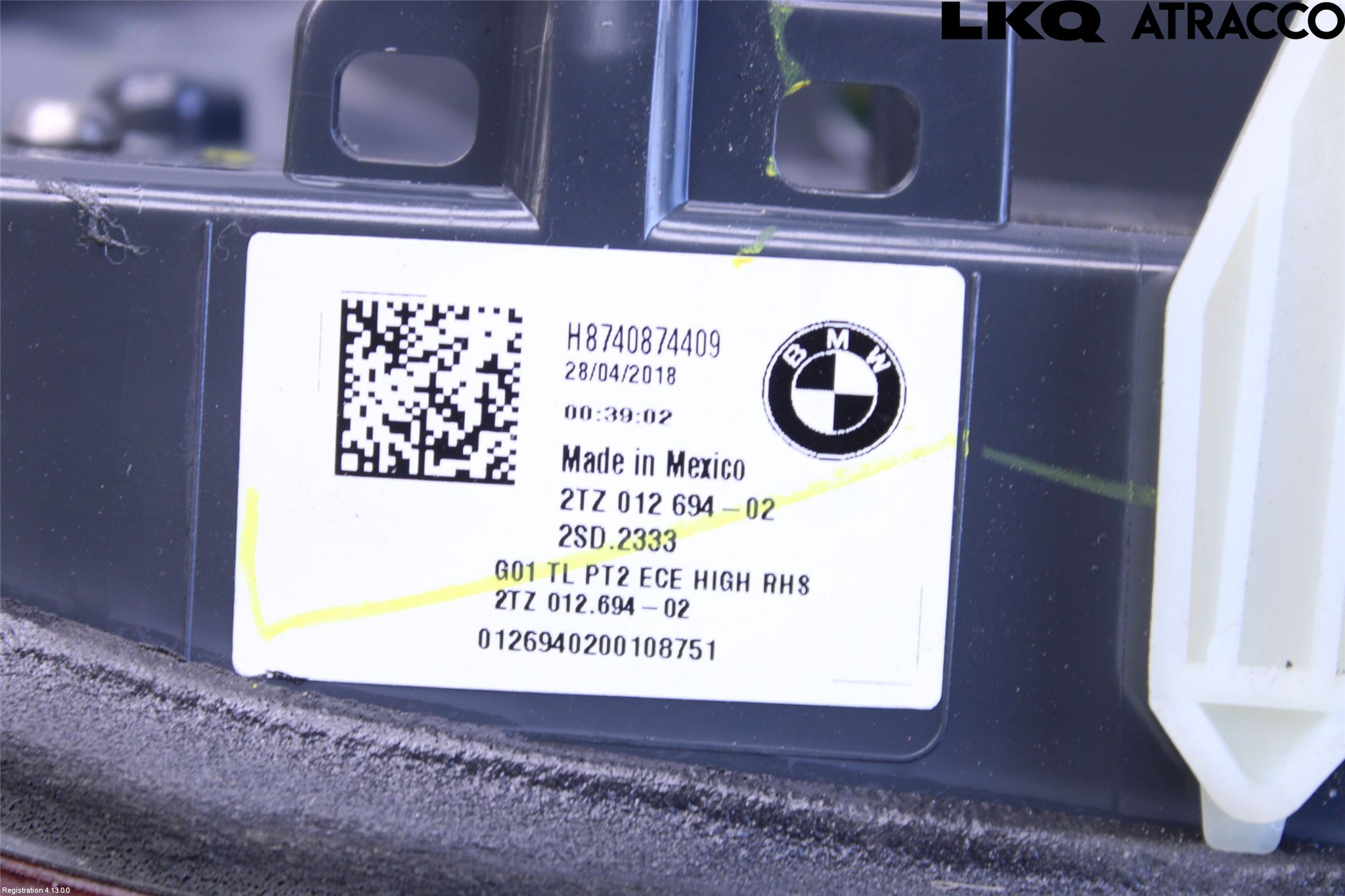 BMW X3 G01 18- Bakljus Lucka Hö
