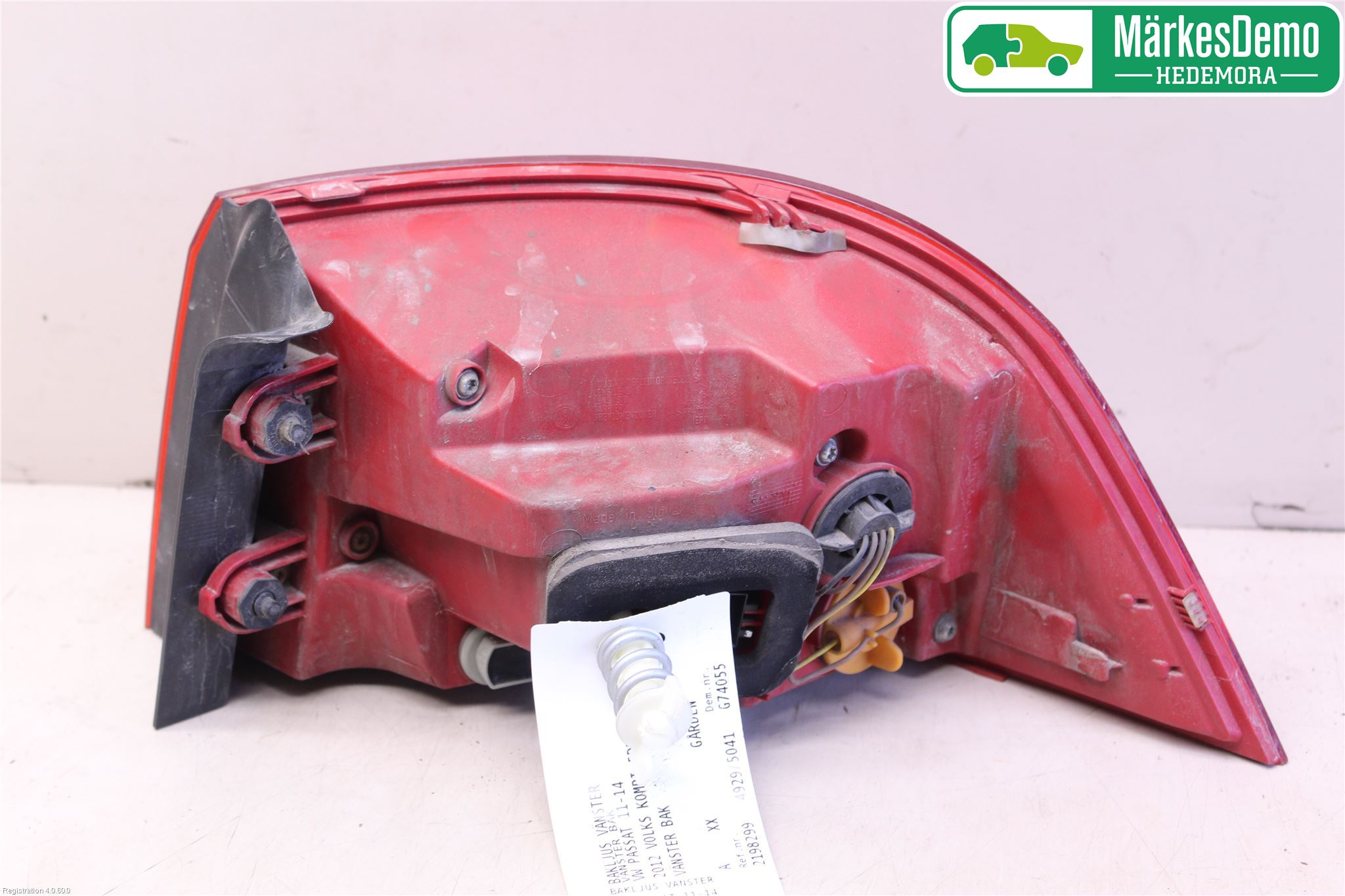 Volkswagen VW PASSAT 11-14 Bakljus Vänster