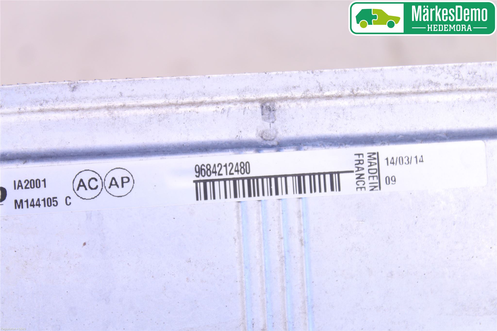 Peugeot 3008 09-16 Laddluft-Intercooler Kyl
