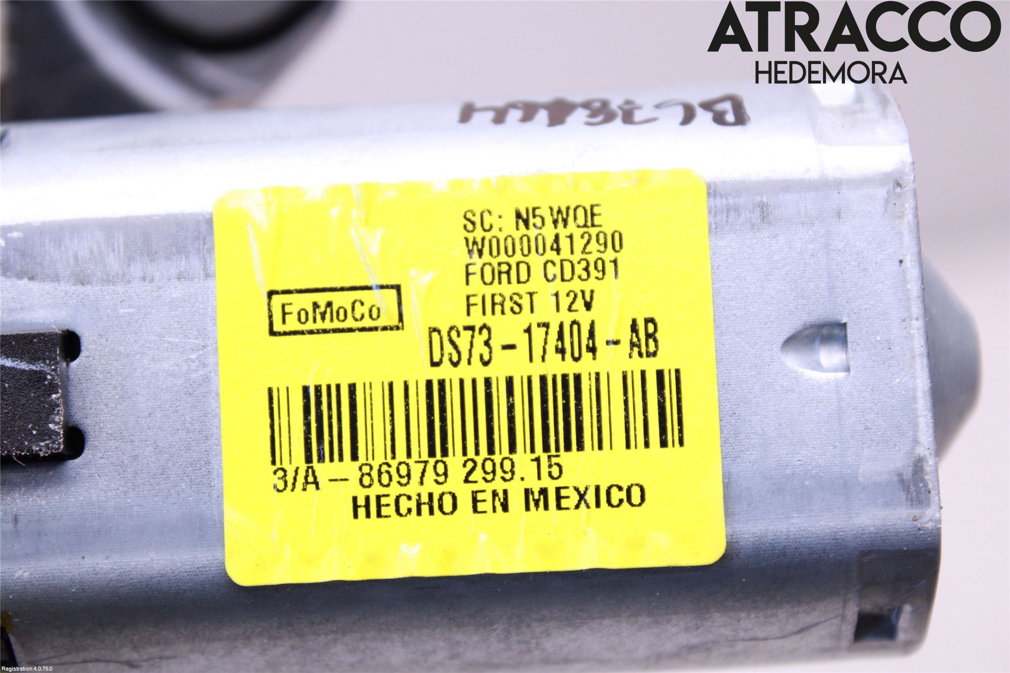 Ford MONDEO 15-22 Torkarmotor Baklucka