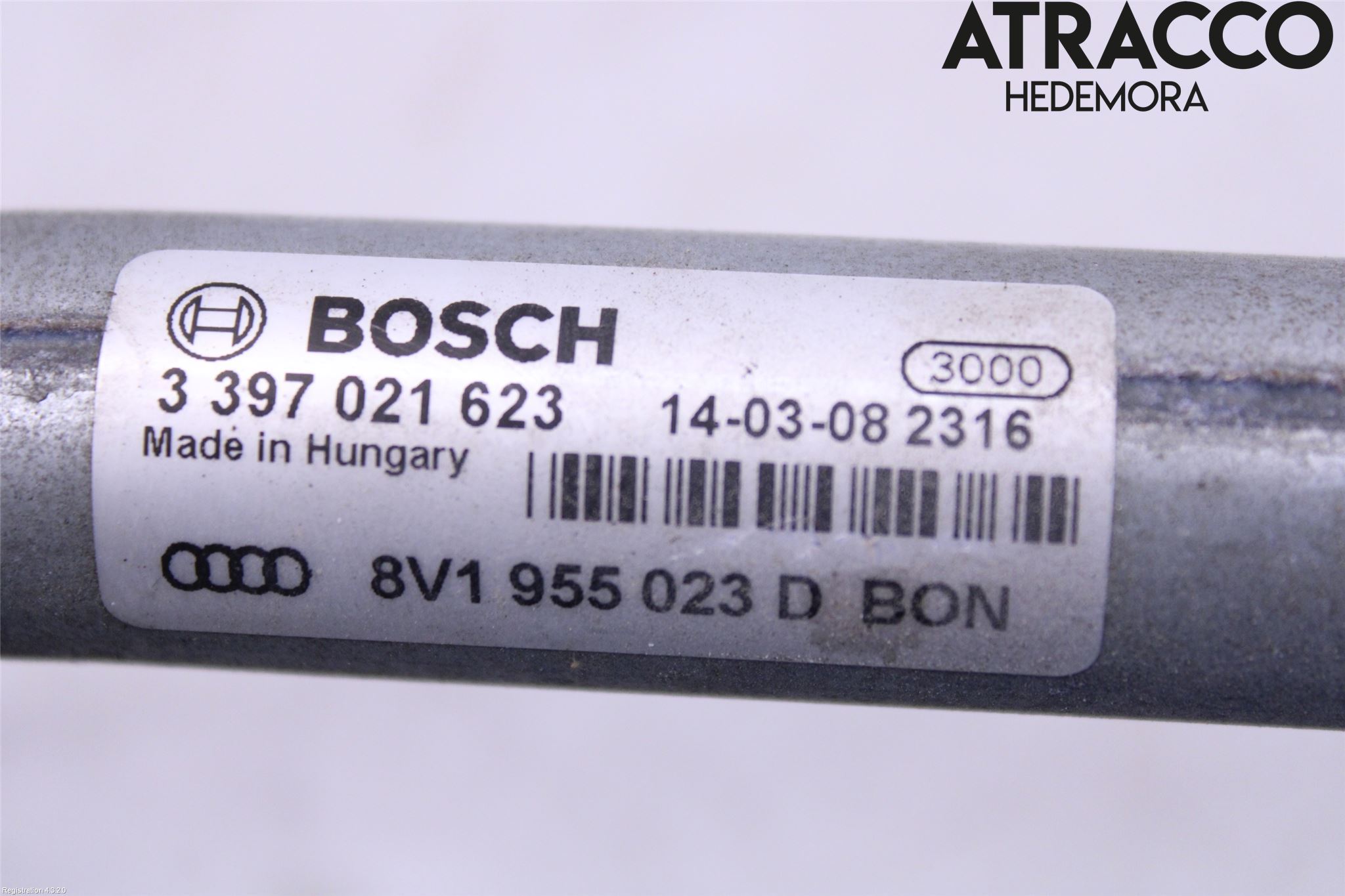 Audi A3/S3 8V 13-20 Torkararm Armar Vindruta