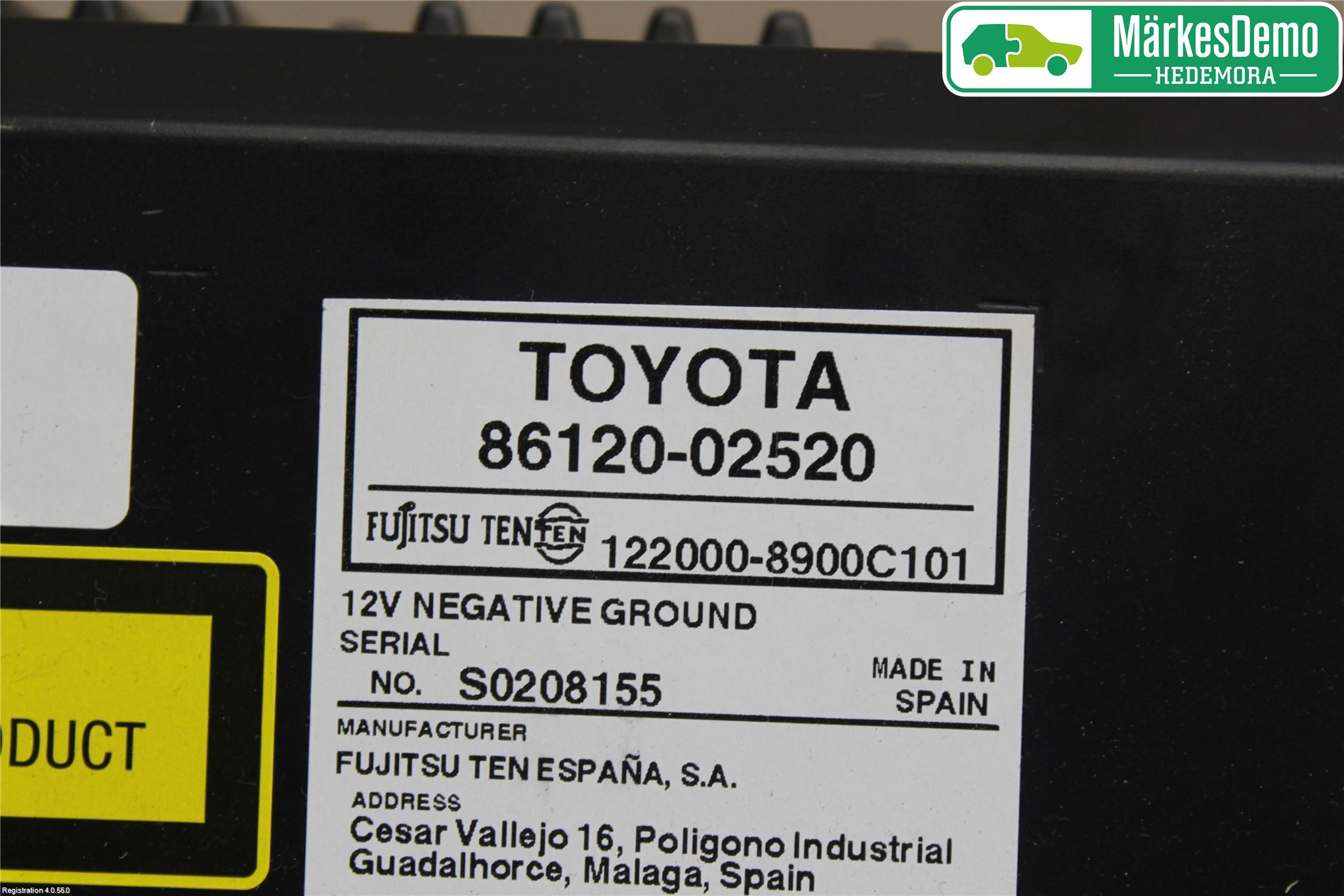 Toyota AURIS 07-09 Cd Radio - Multimediapanel