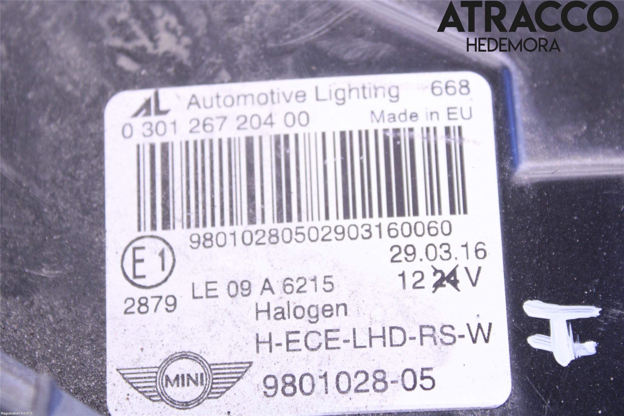 Mini COUNTRYMAN R60 11-16 Strålkastare Höger