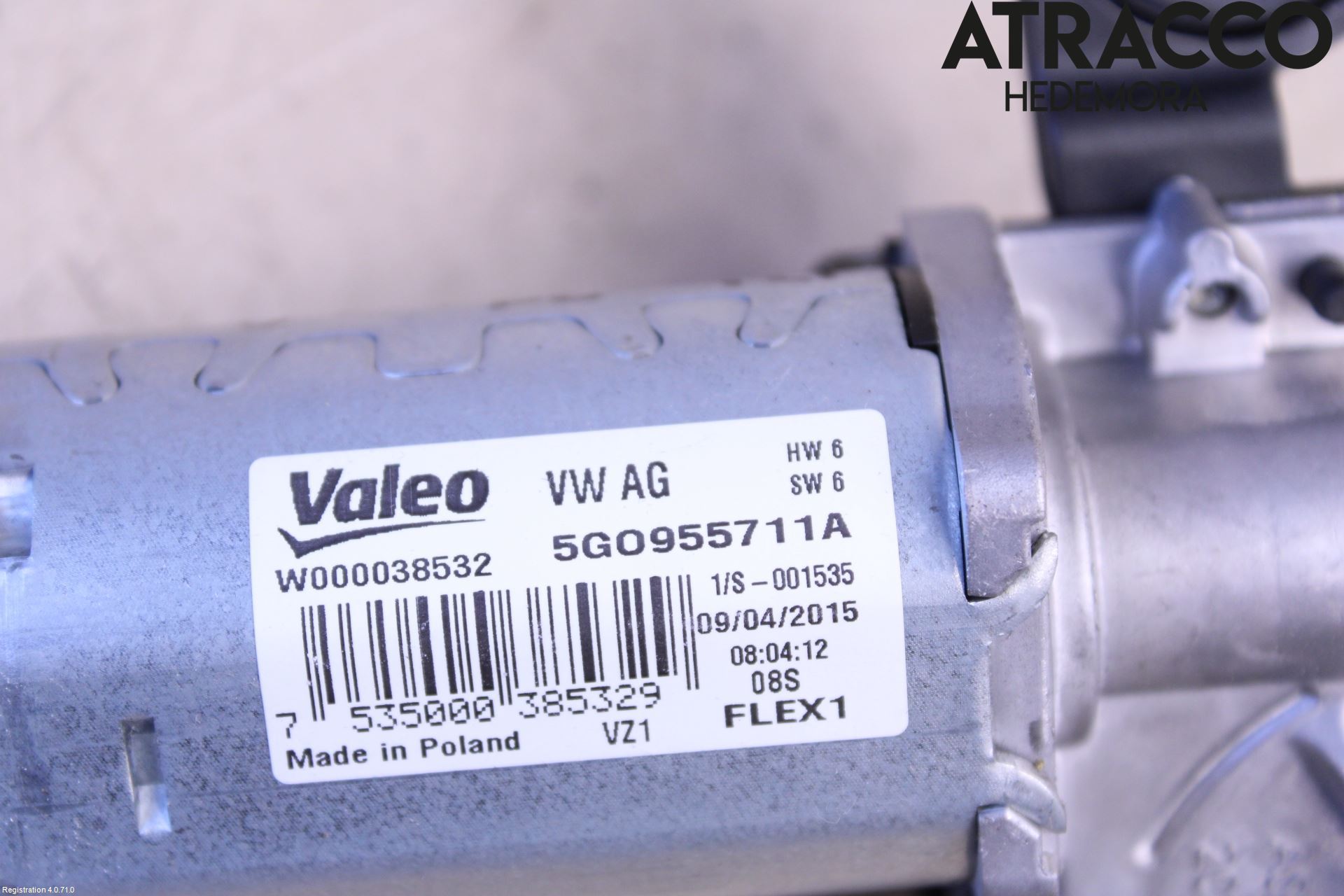 Volkswagen VW GOLF / E-GOLF VII 13-20 Torkarmotor Baklucka