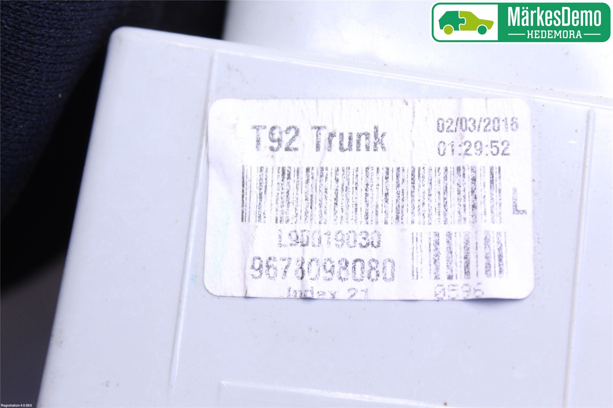 Peugeot 308 14-21 Bakljus Lucka Vä