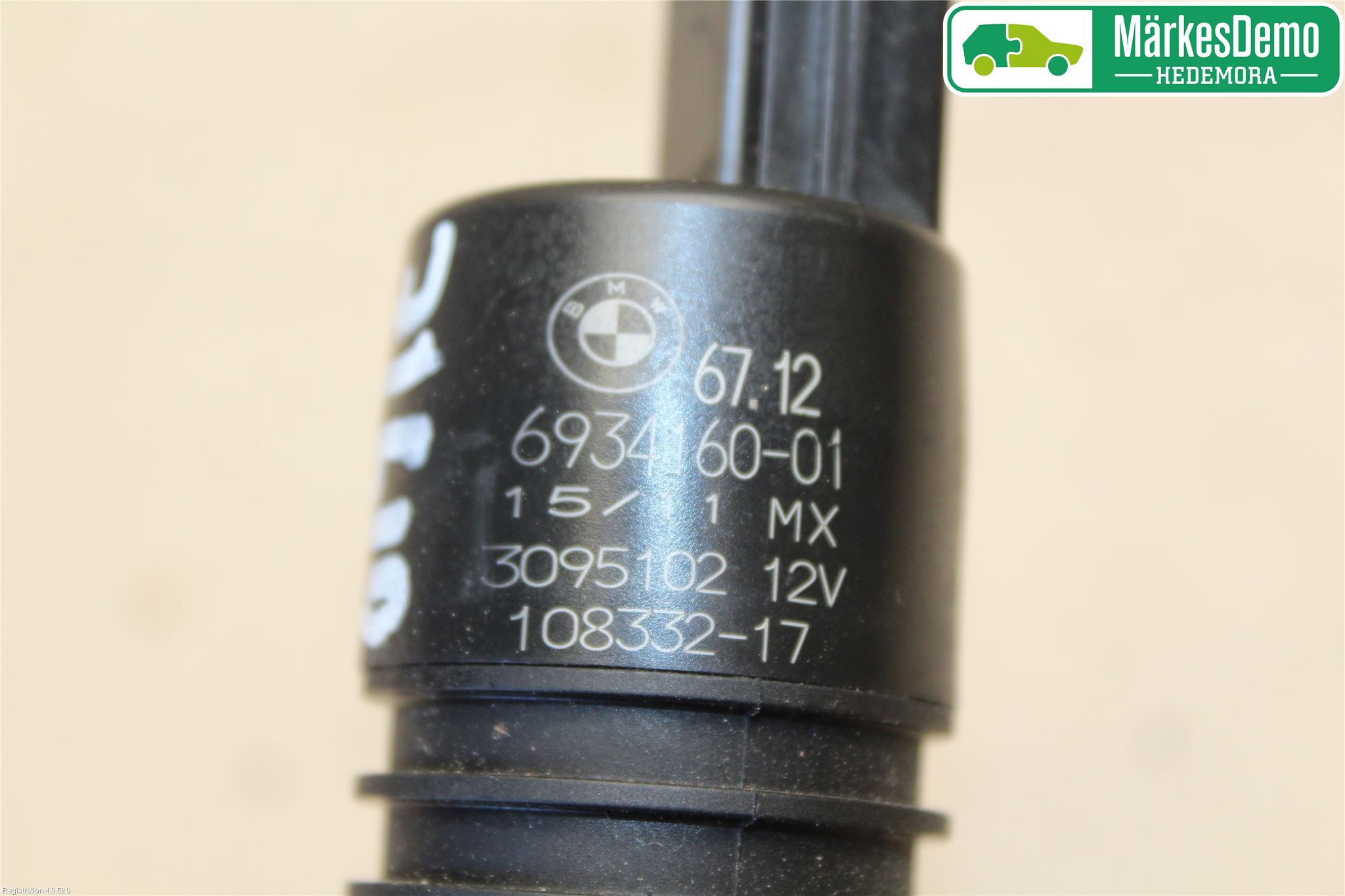 BMW X5 E70 07-13 Spolarpump Vindruta