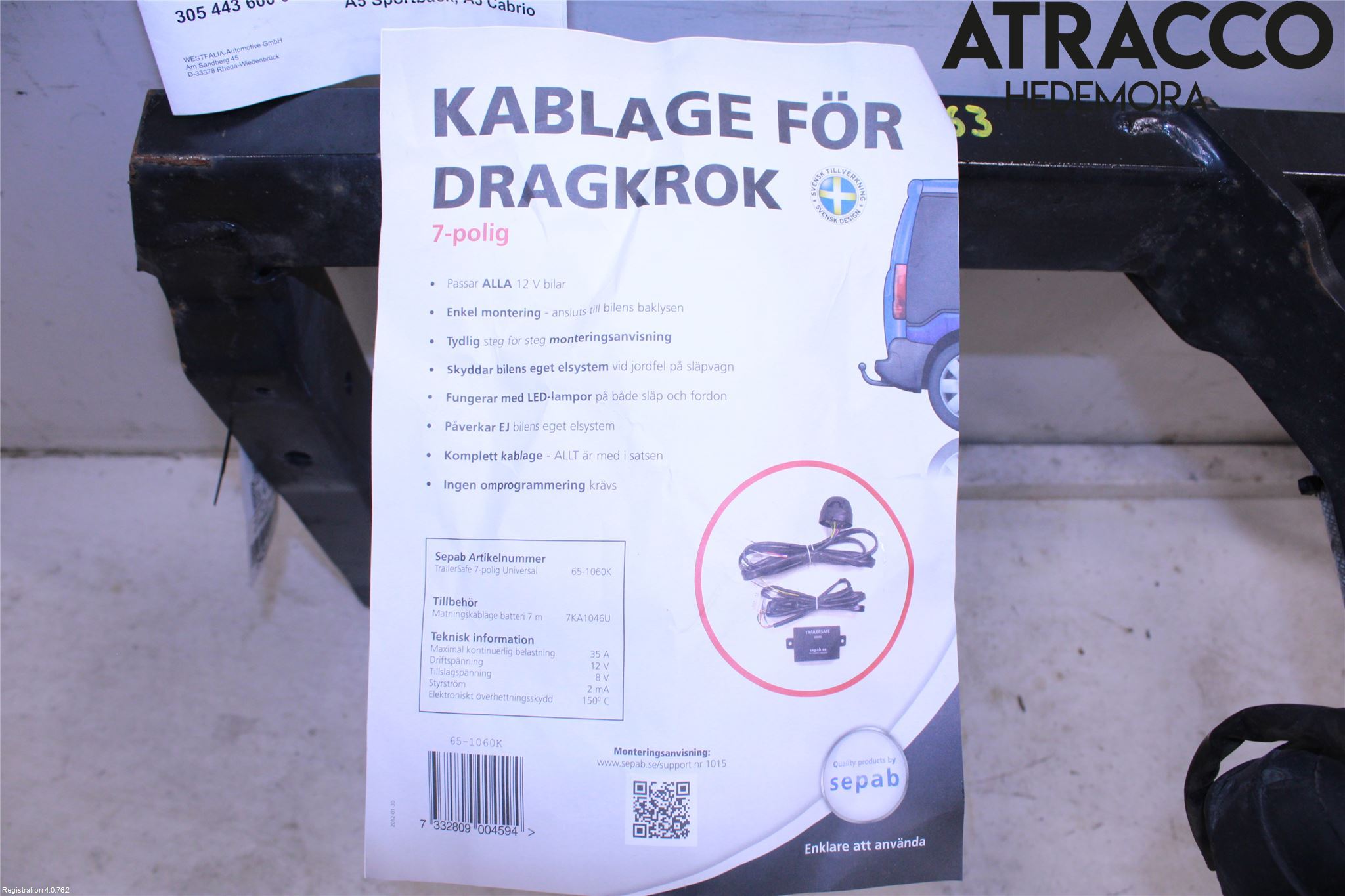 Audi A4 ALLROAD 09-16 Dragkrok