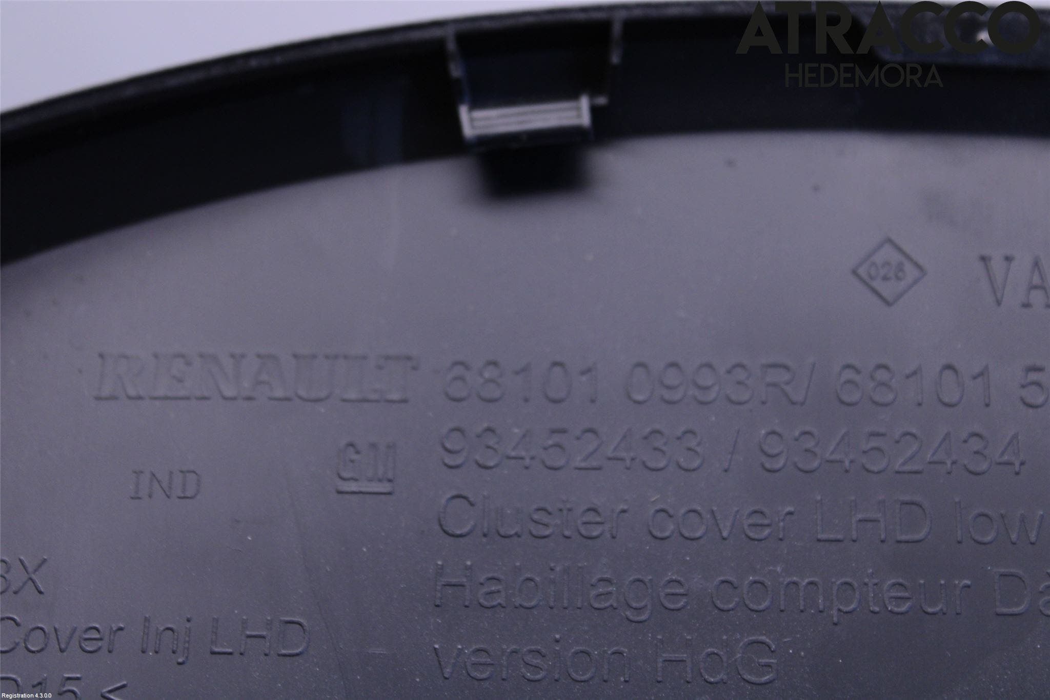 Opel VIVARO 15-19 Instrument-Radio Sarg