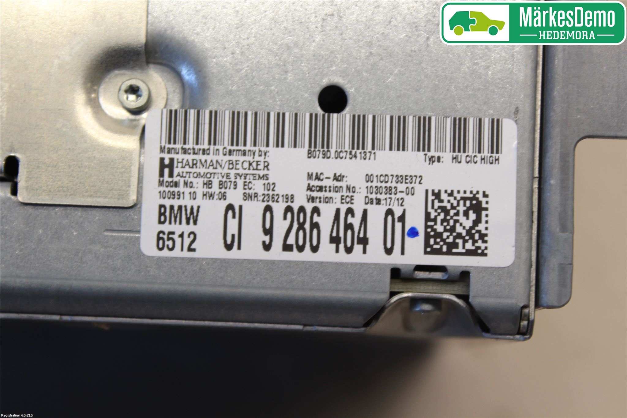 BMW 3 F30/F31/F80 12-19 Cd Radio - Multimediapanel