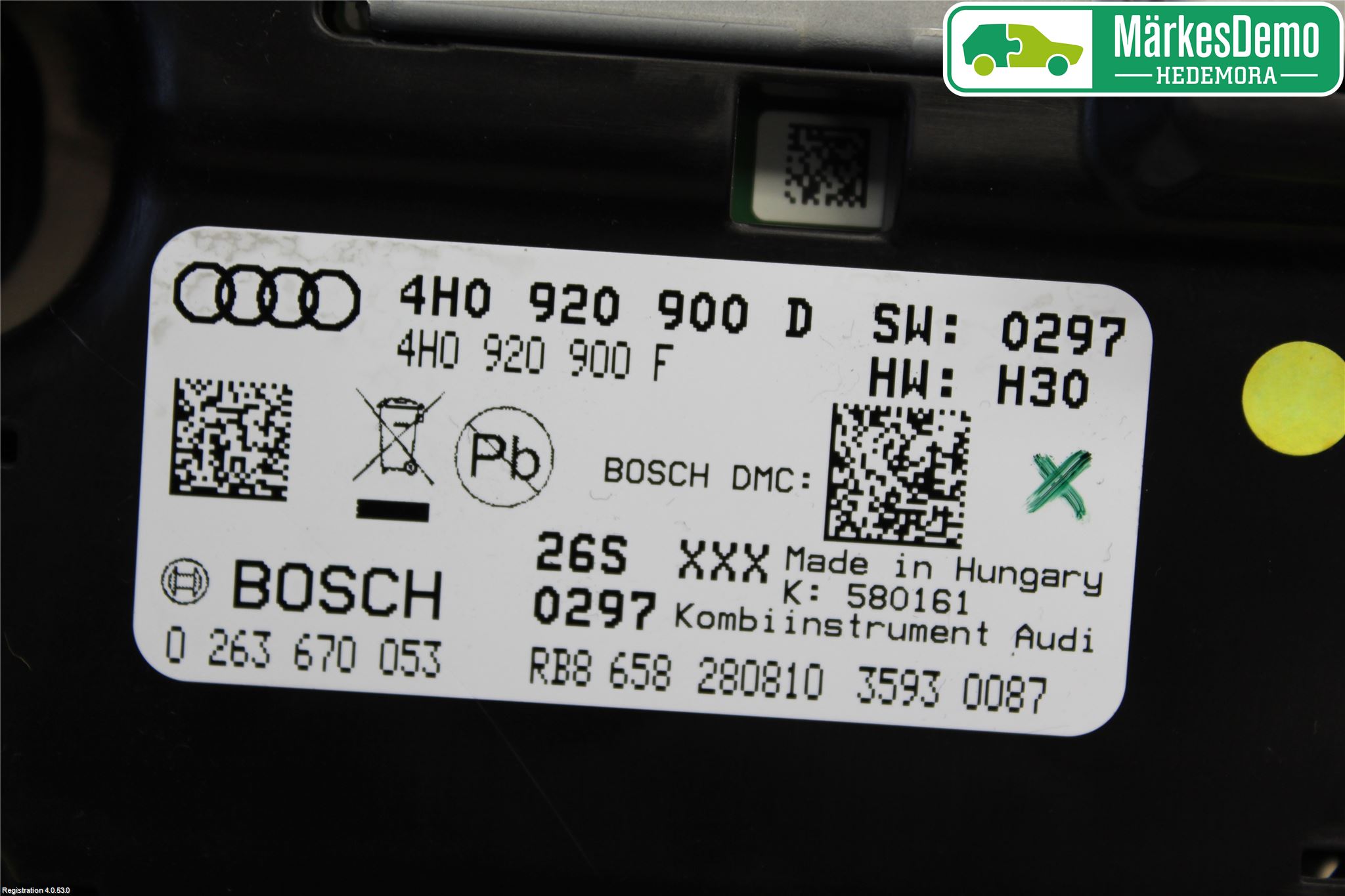 Audi A8/S8 4H 10-17 Instrument Komb