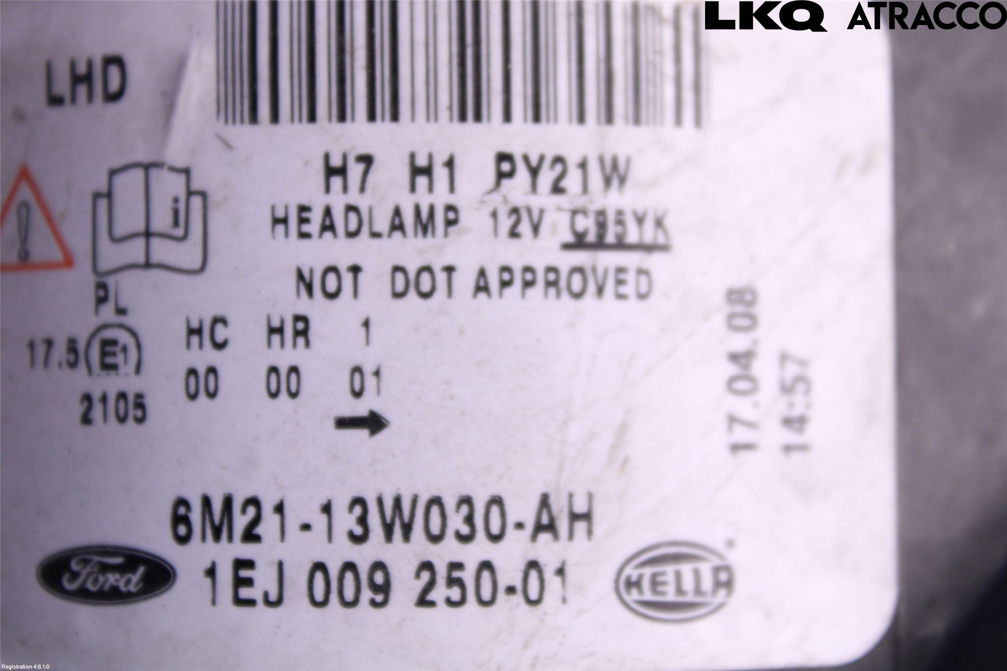 Ford S-MAX 06-15 Strålkastare Vänster