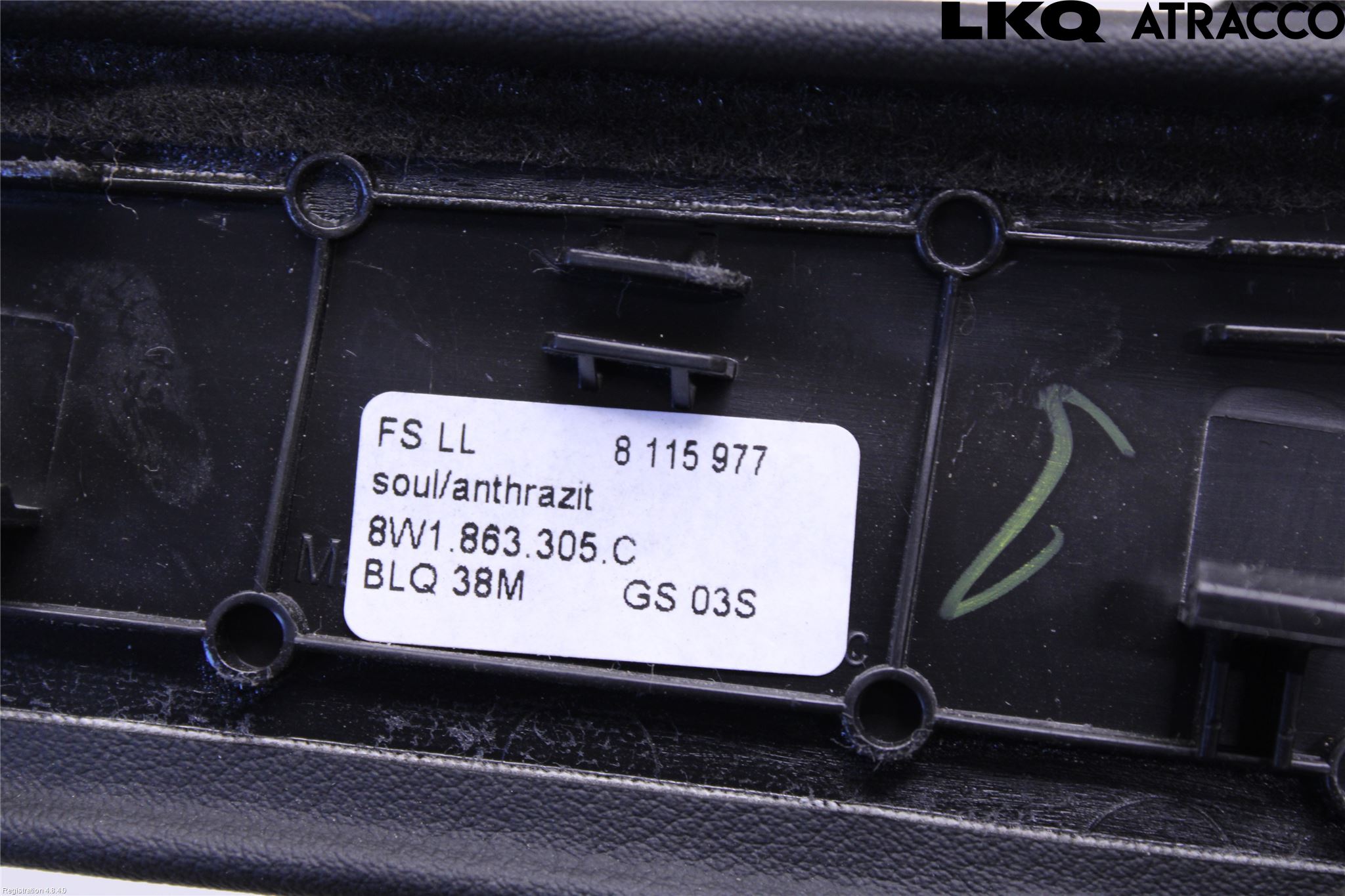 Audi A5 17- Inr Tunnelfack