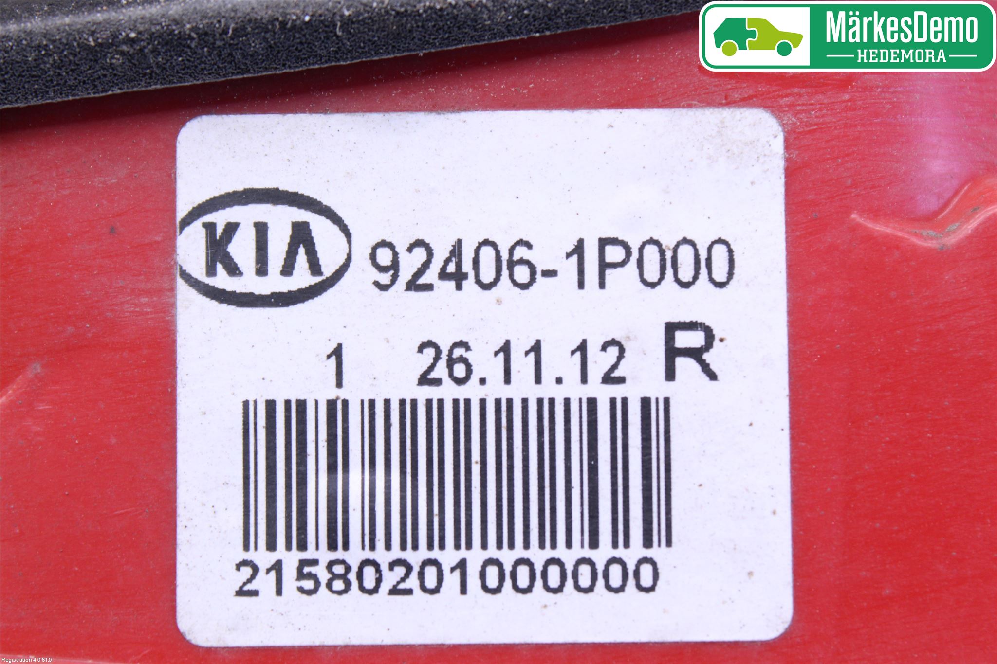 Kia VENGA 10-19 Bakljus Lucka Hö