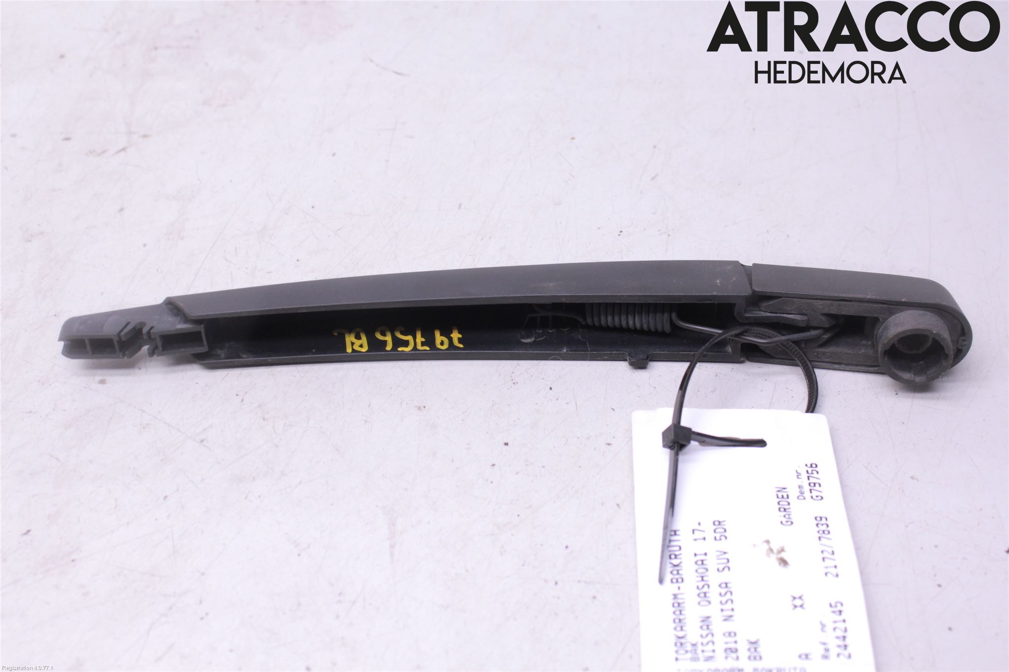 Nissan QASHQAI 17-21 Torkararm-Bakruta