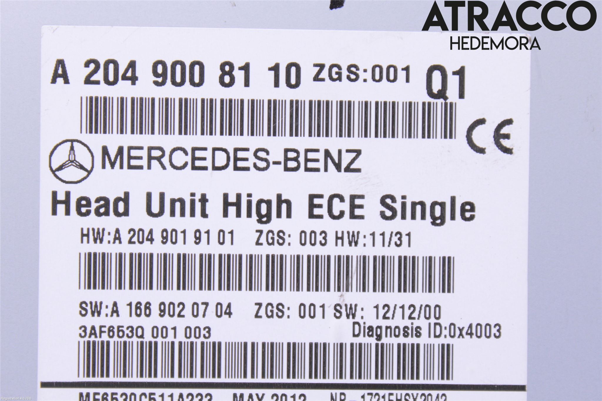 Mercedes-Benz MB GLK-KLASS (X204) 08-16 Cd Radio - Multimediapanel