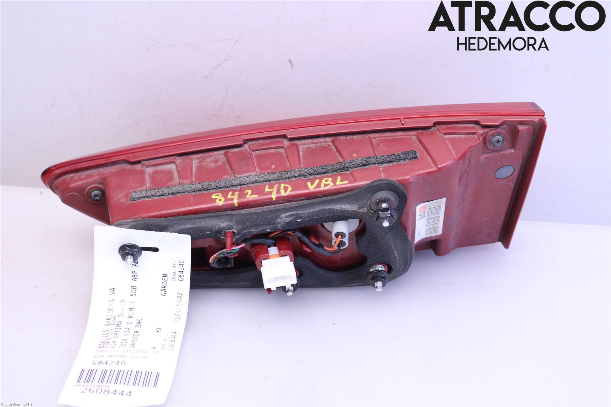 Kia OPTIMA 16-20 Bakljus Lucka Vä