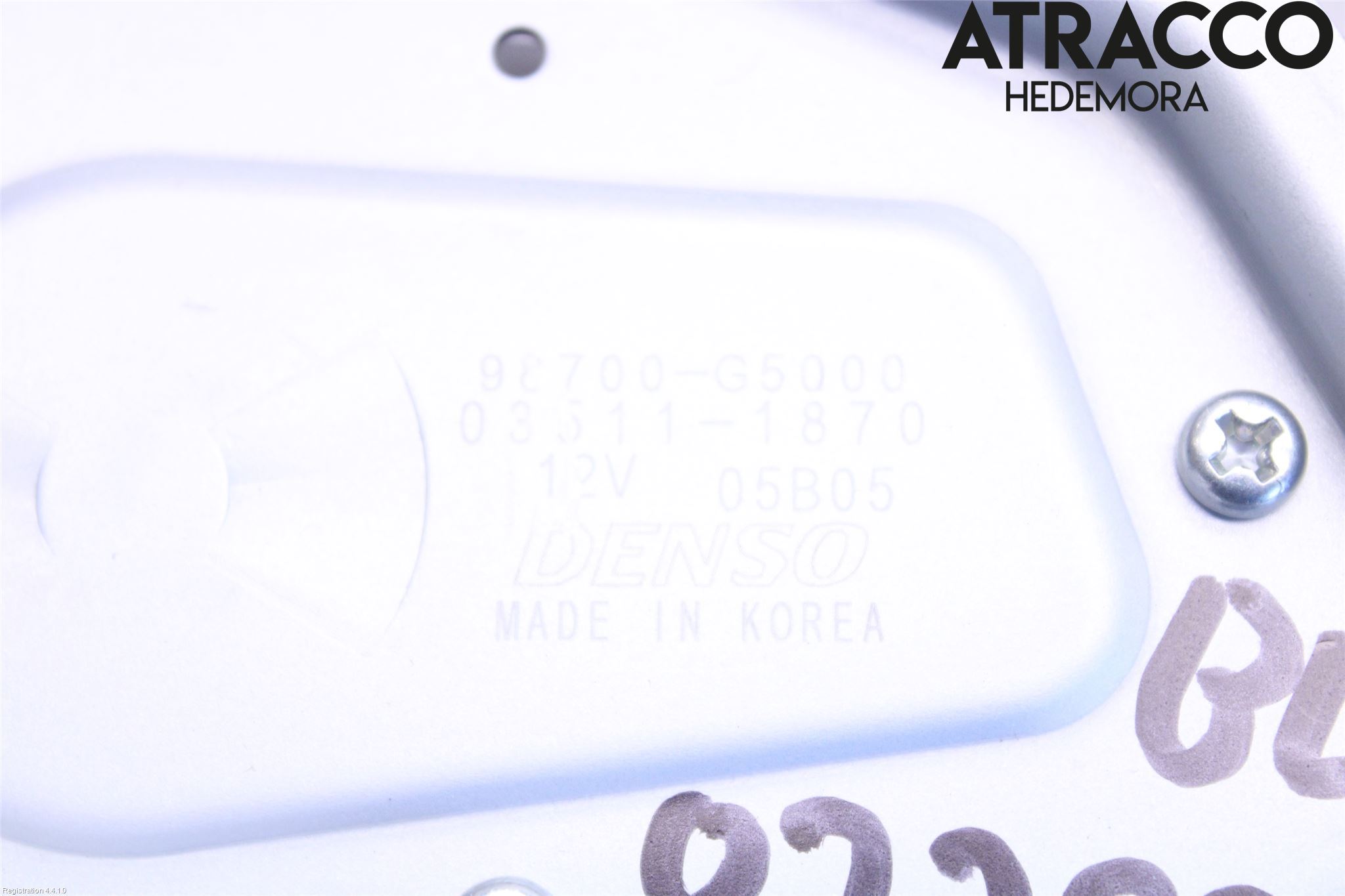 Kia NIRO (DE) 17-22 Torkarmotor Baklucka
