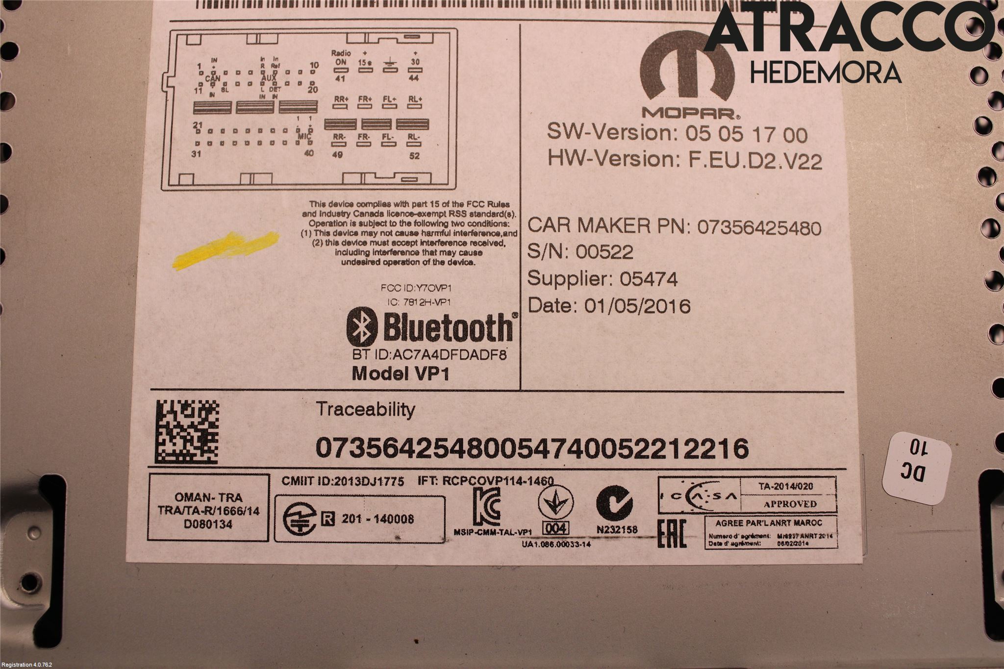 Fiat DOBLO CARGO Cd Radio - Multimediapanel