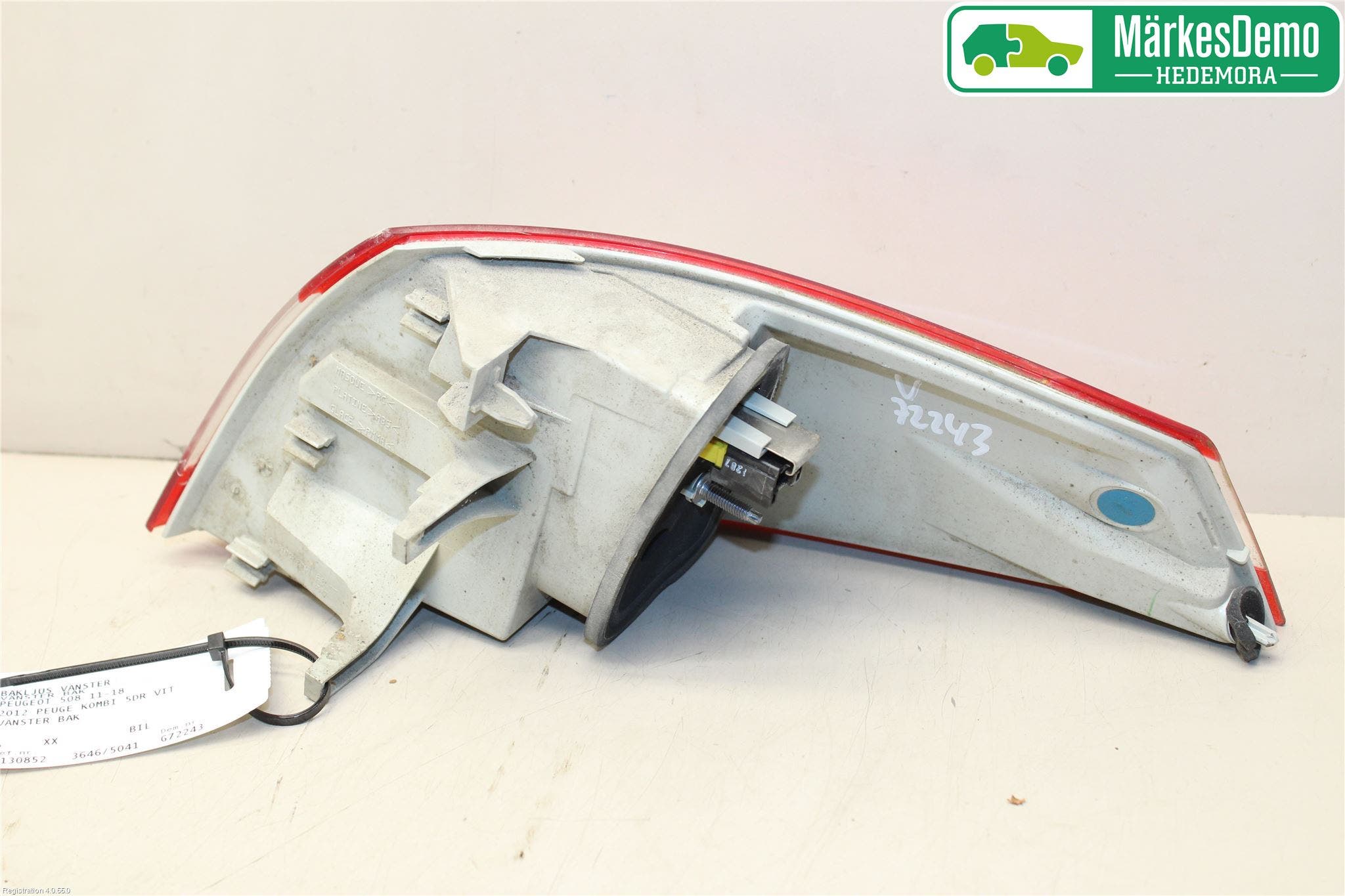 Peugeot 508 11-18 Bakljus Vänster