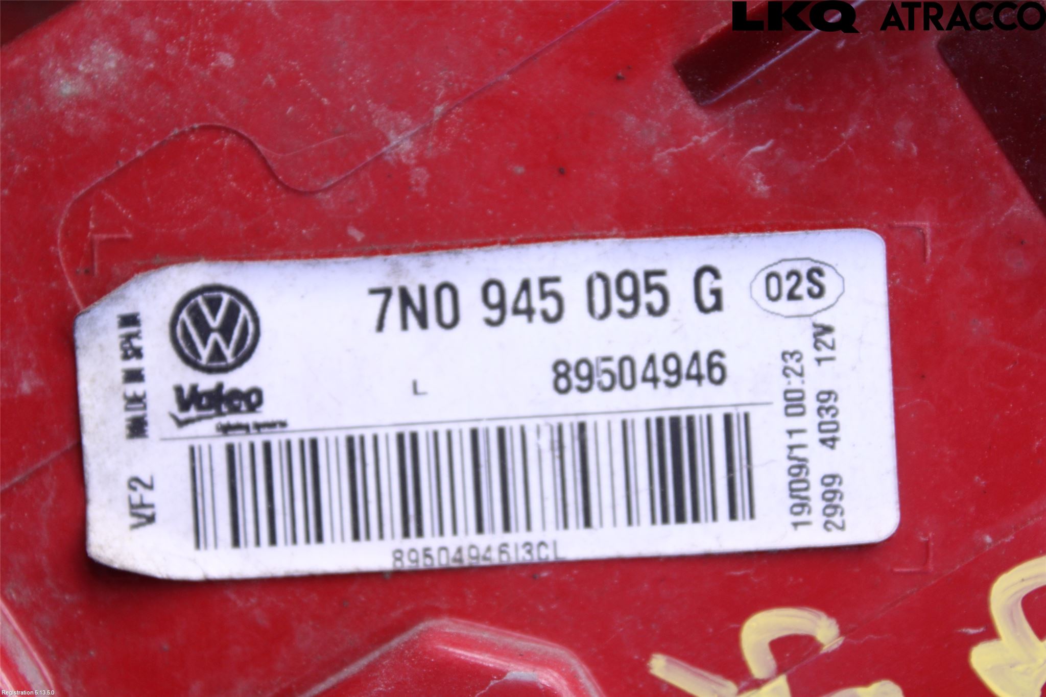 Volkswagen VW SHARAN 11- Bakljus Vänster