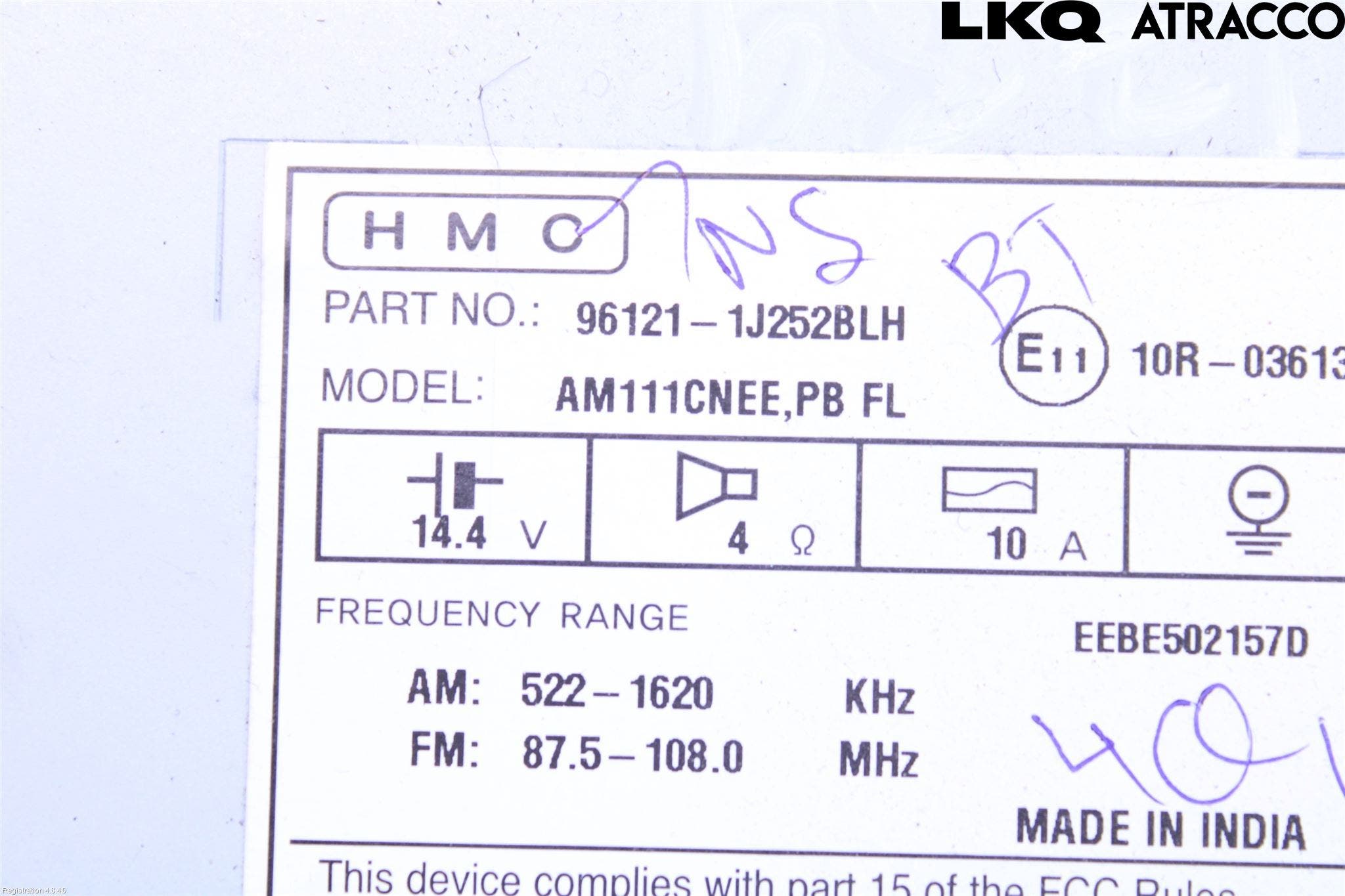 Hyundai i20 PB 09-14 Cd Radio - Multimediapanel