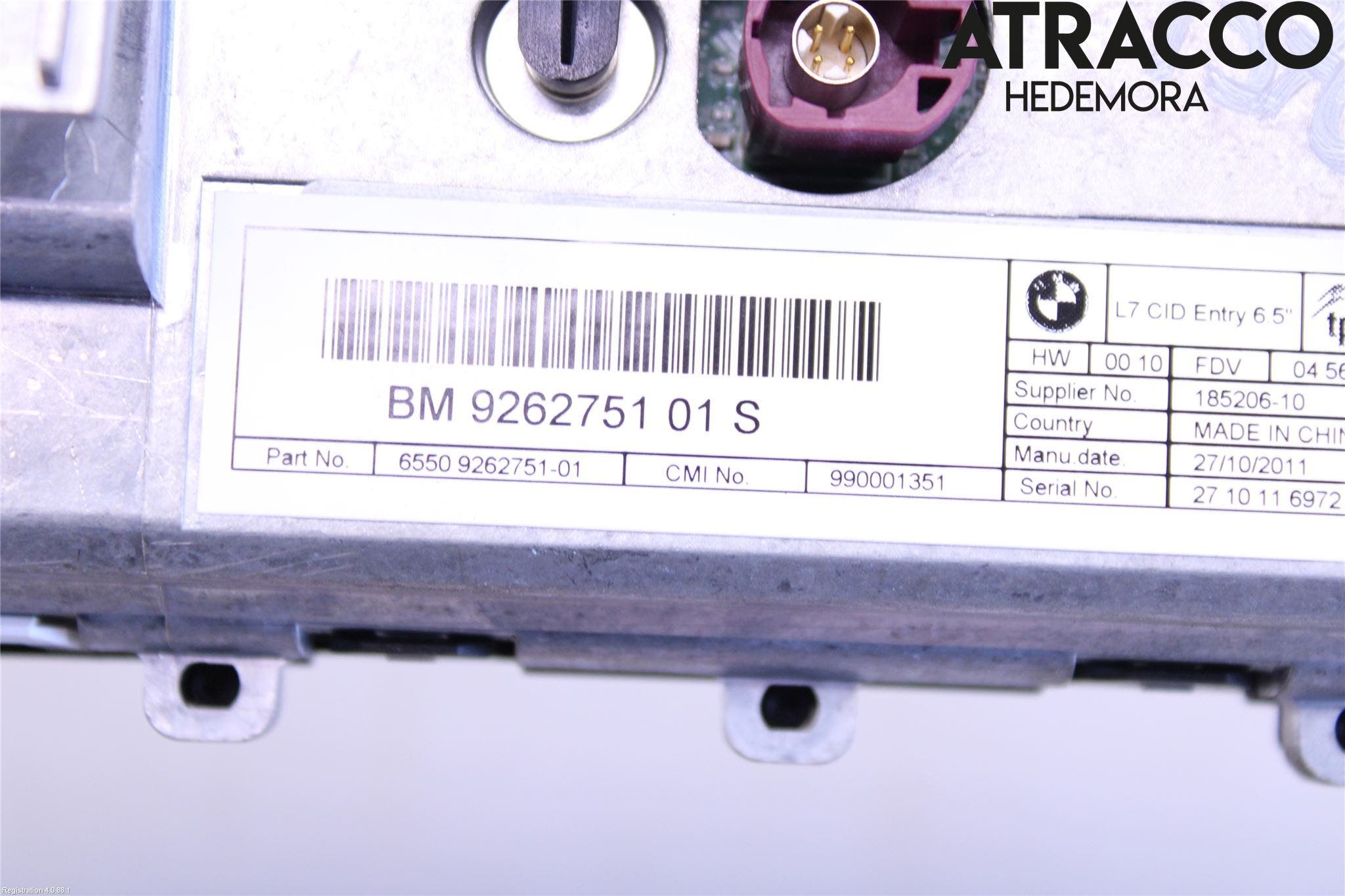 BMW 1 F20/F21 11-19 Bildskärm