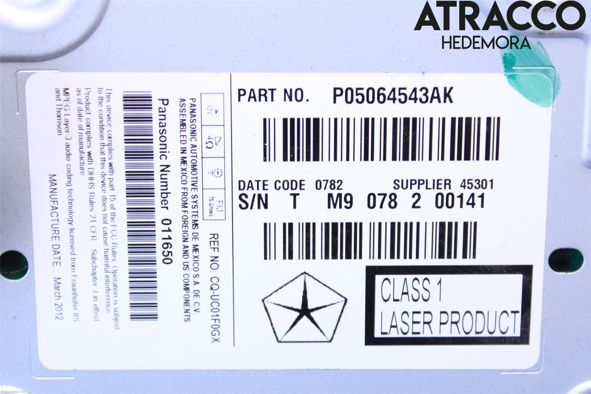 Fiat FREEMONT Cd Radio - Multimediapanel